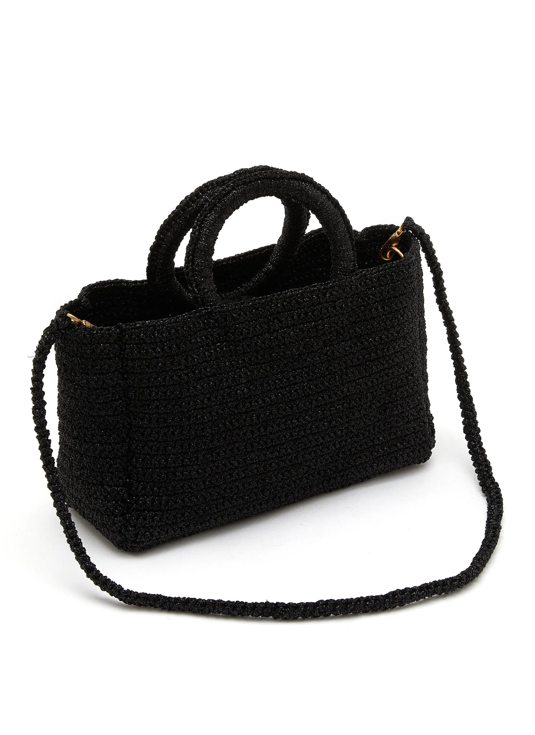 -----------MIZELE  ---- ------------ ----Small Muze Crocheted Lurex Tote Bag --