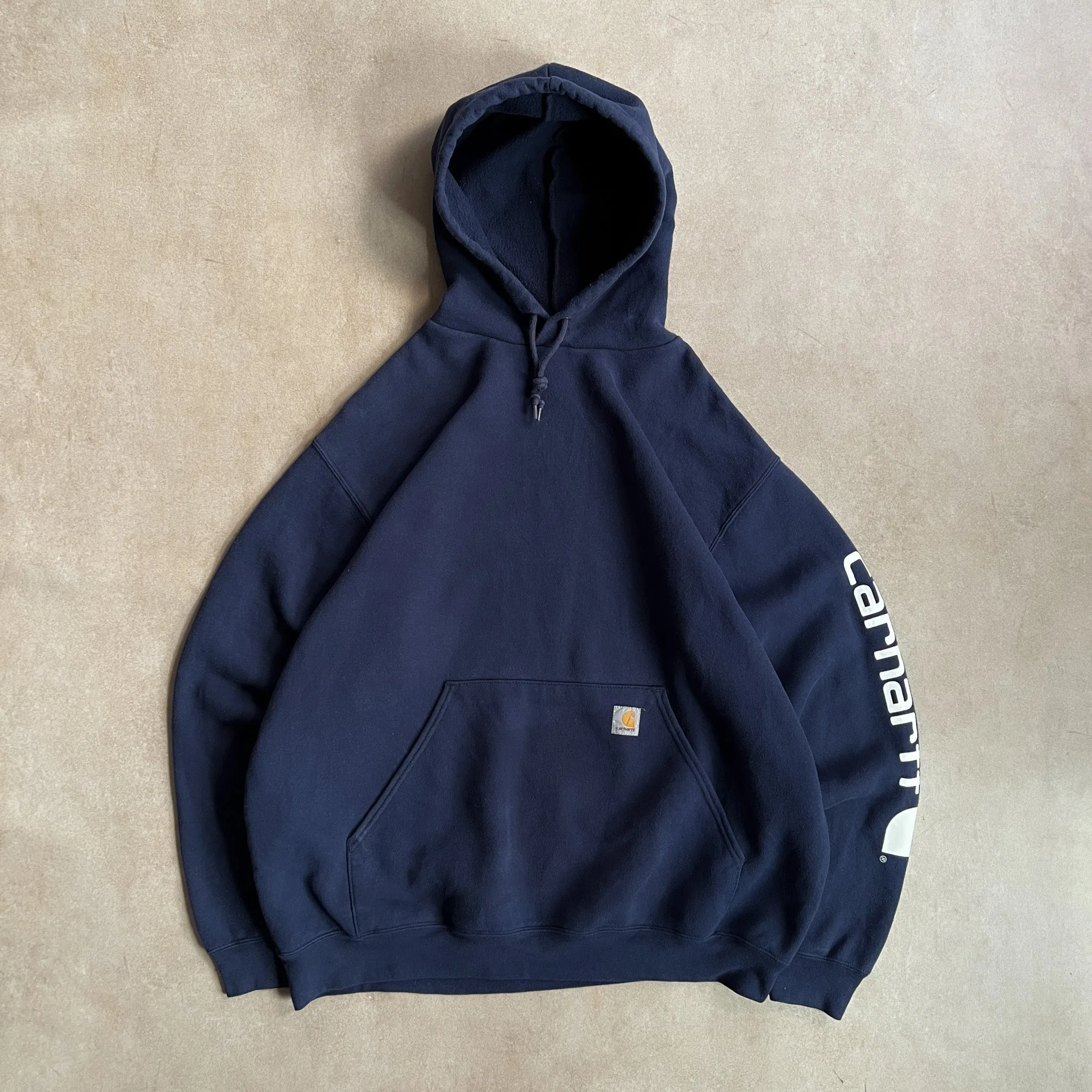 1990s Carhartt Navy Hoodie - XL