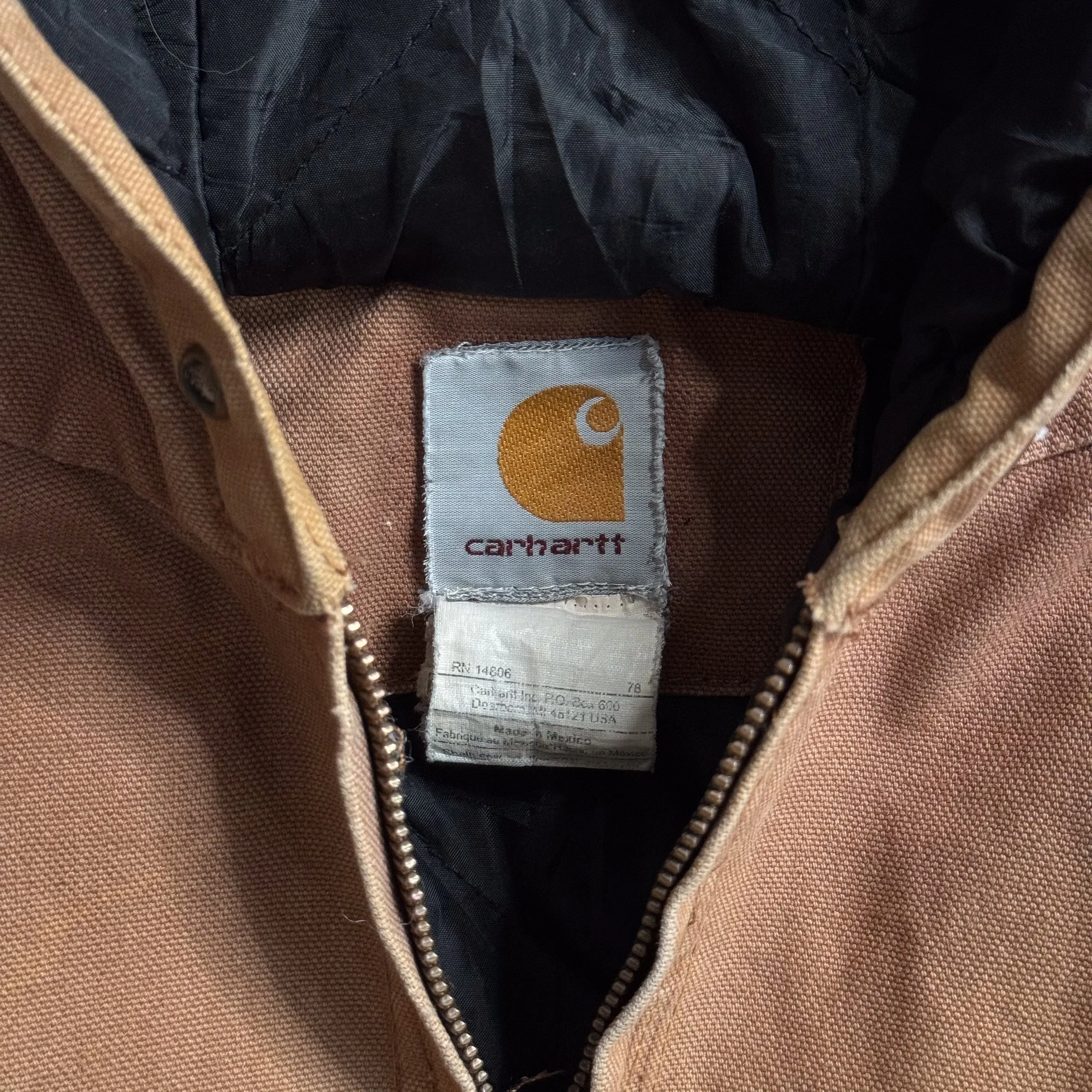 1990's Carhartt Tan Active Hoodie - L