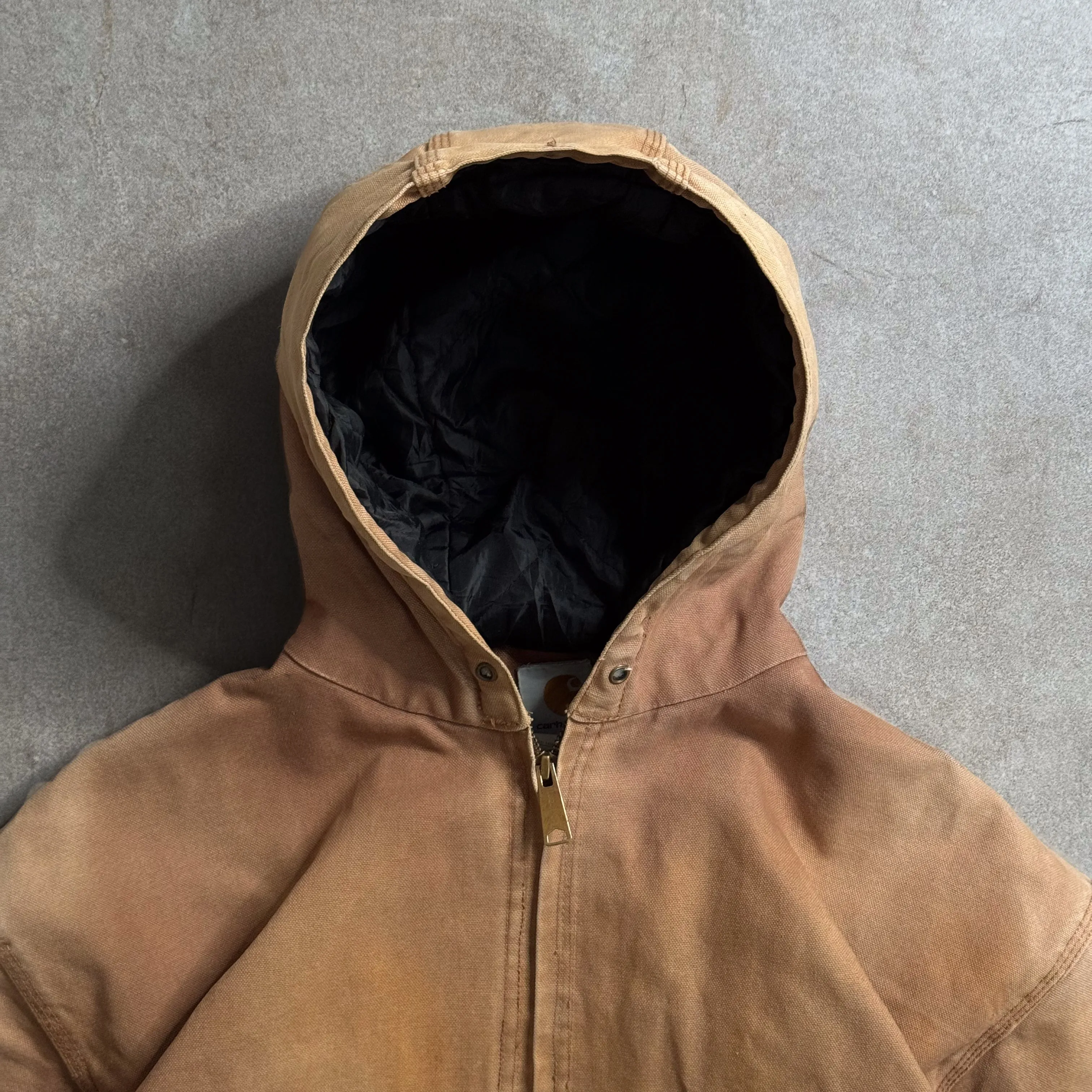 1990's Carhartt Tan Active Hoodie - L