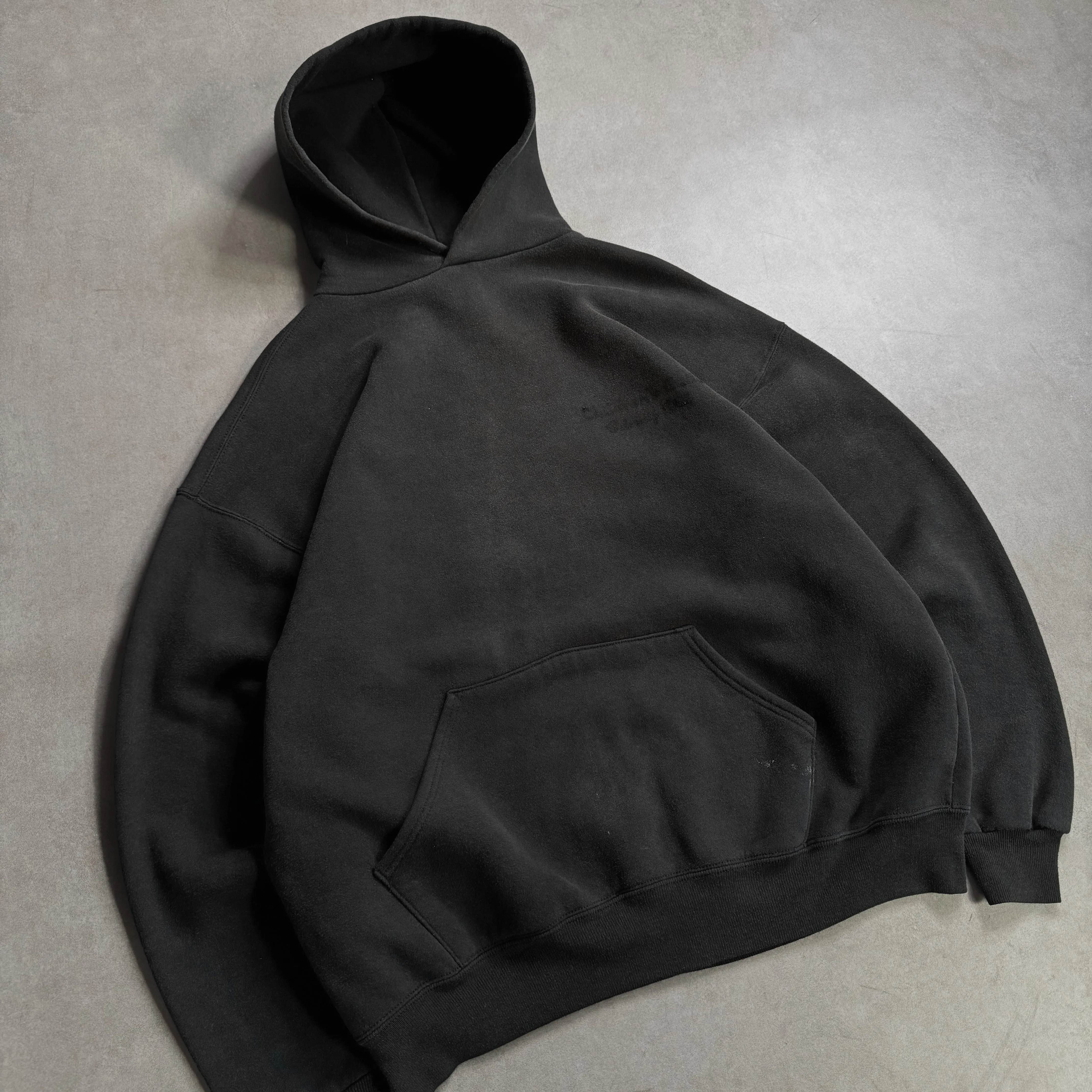 1990s Russell Athletic Black Hoodie - 2XL