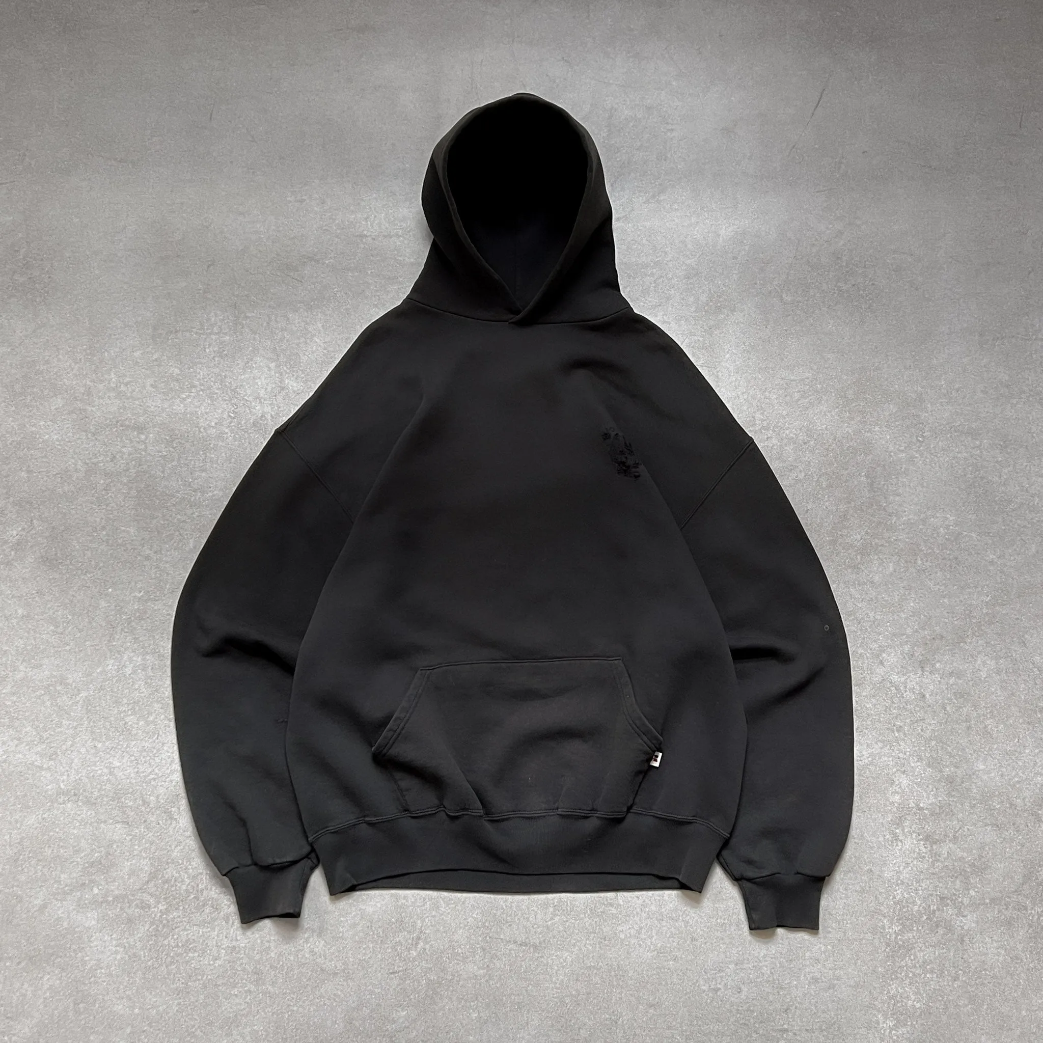 1990s Russell Athletic Black Hoodie - XL