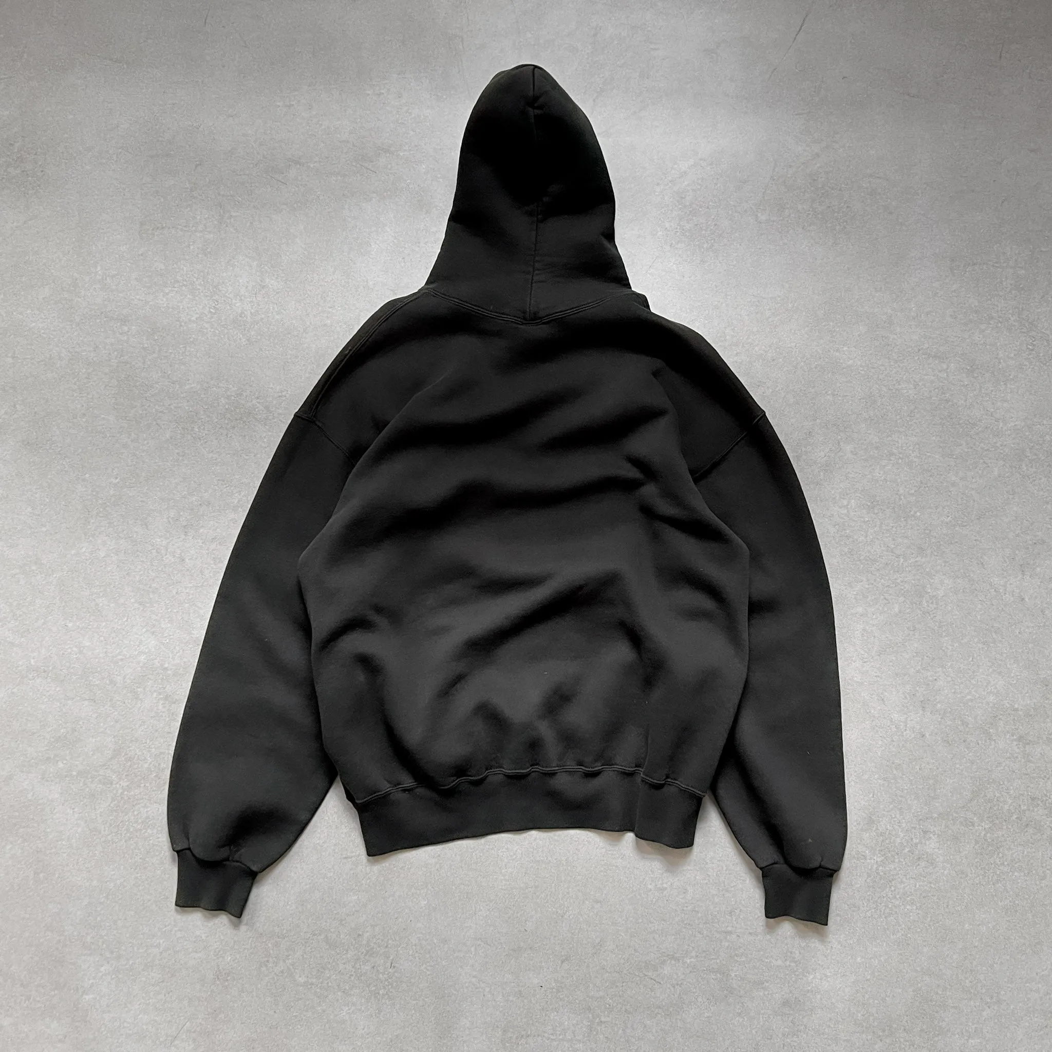 1990s Russell Athletic Black Hoodie - XL