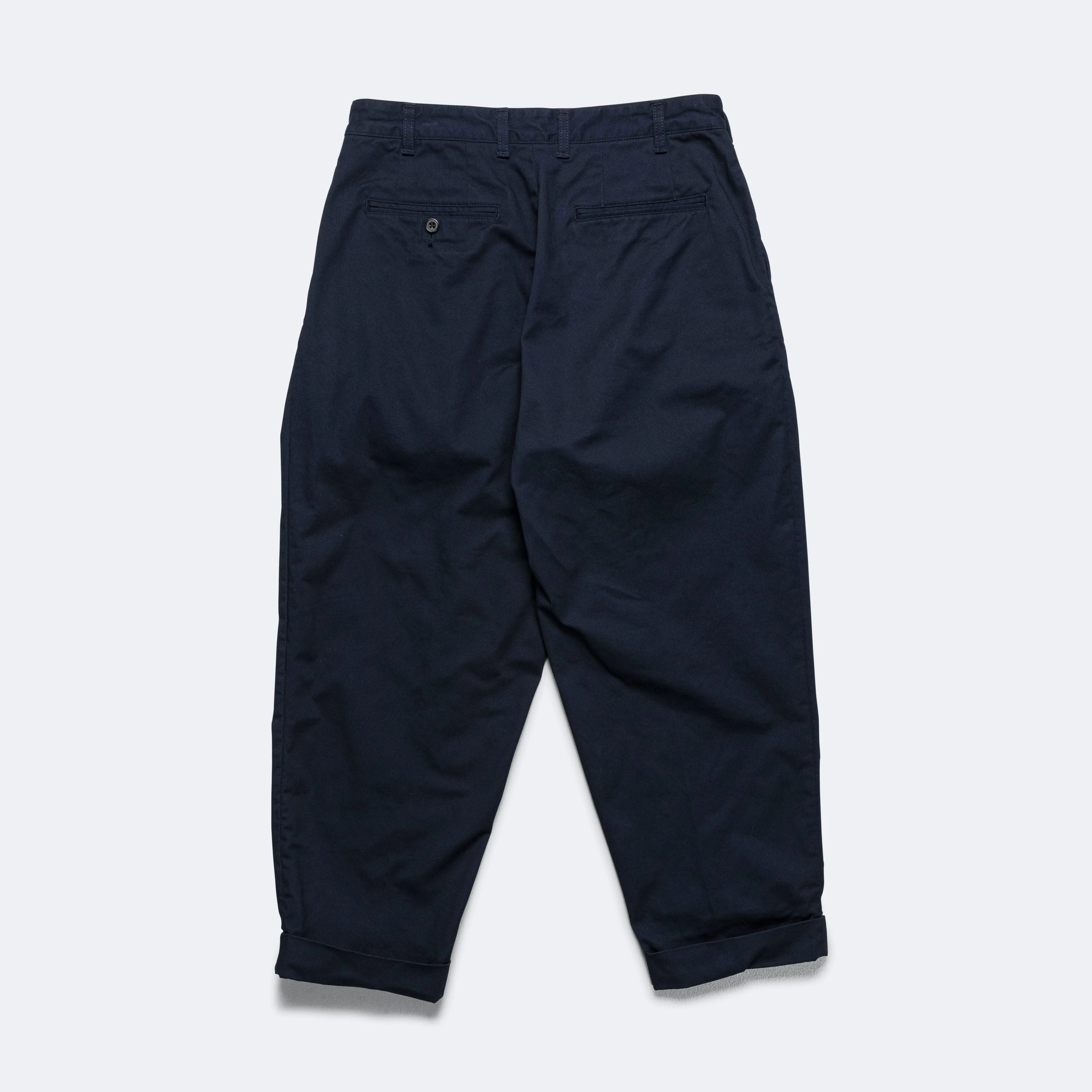 2 Pleated Twill Pants - Navy - Shop Now.