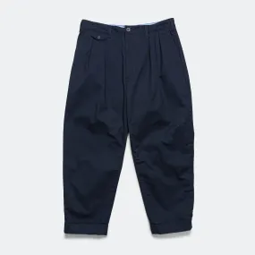 2 Pleated Twill Pants - Navy - Shop Now.