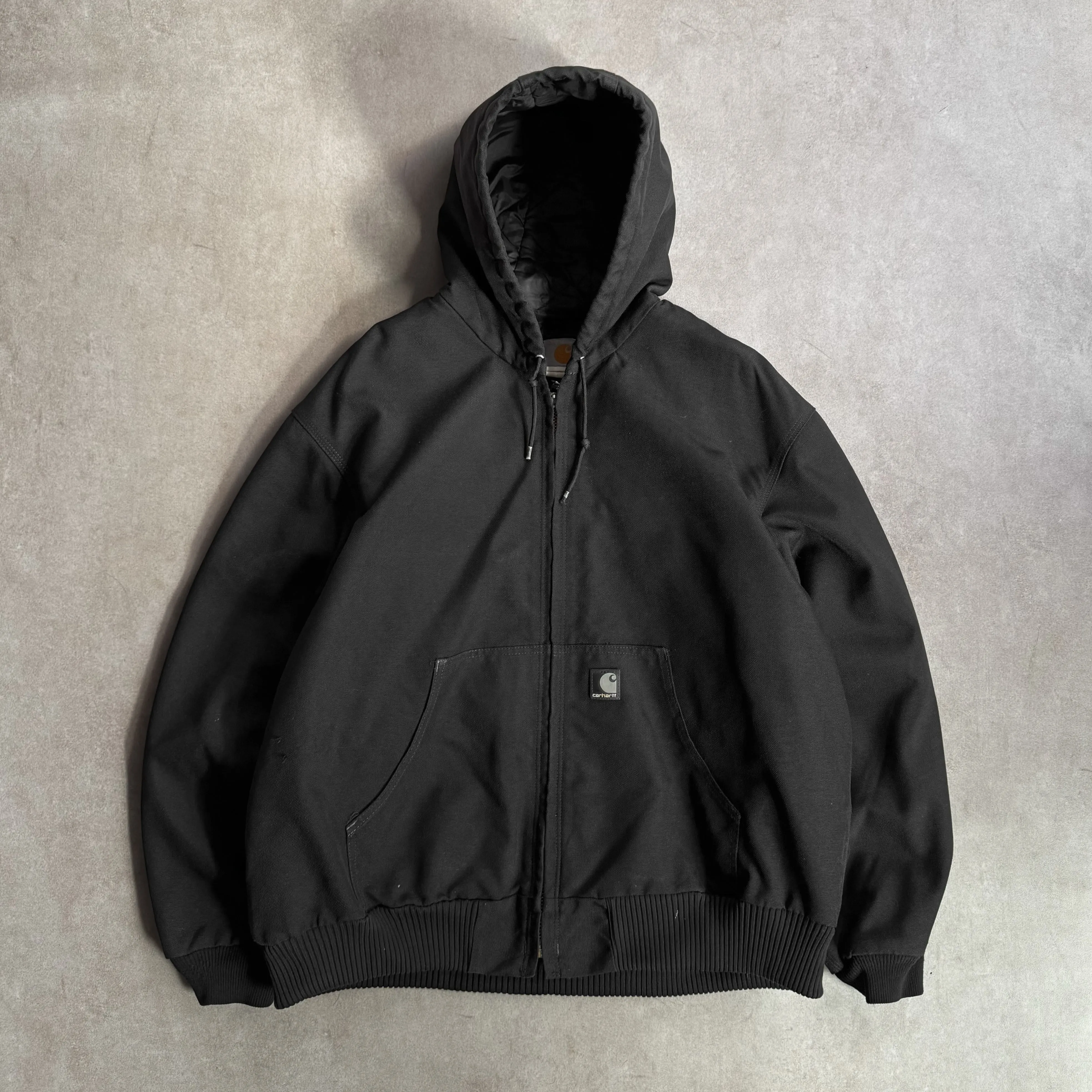 2000s Carhartt Black Active Hoodie - XL