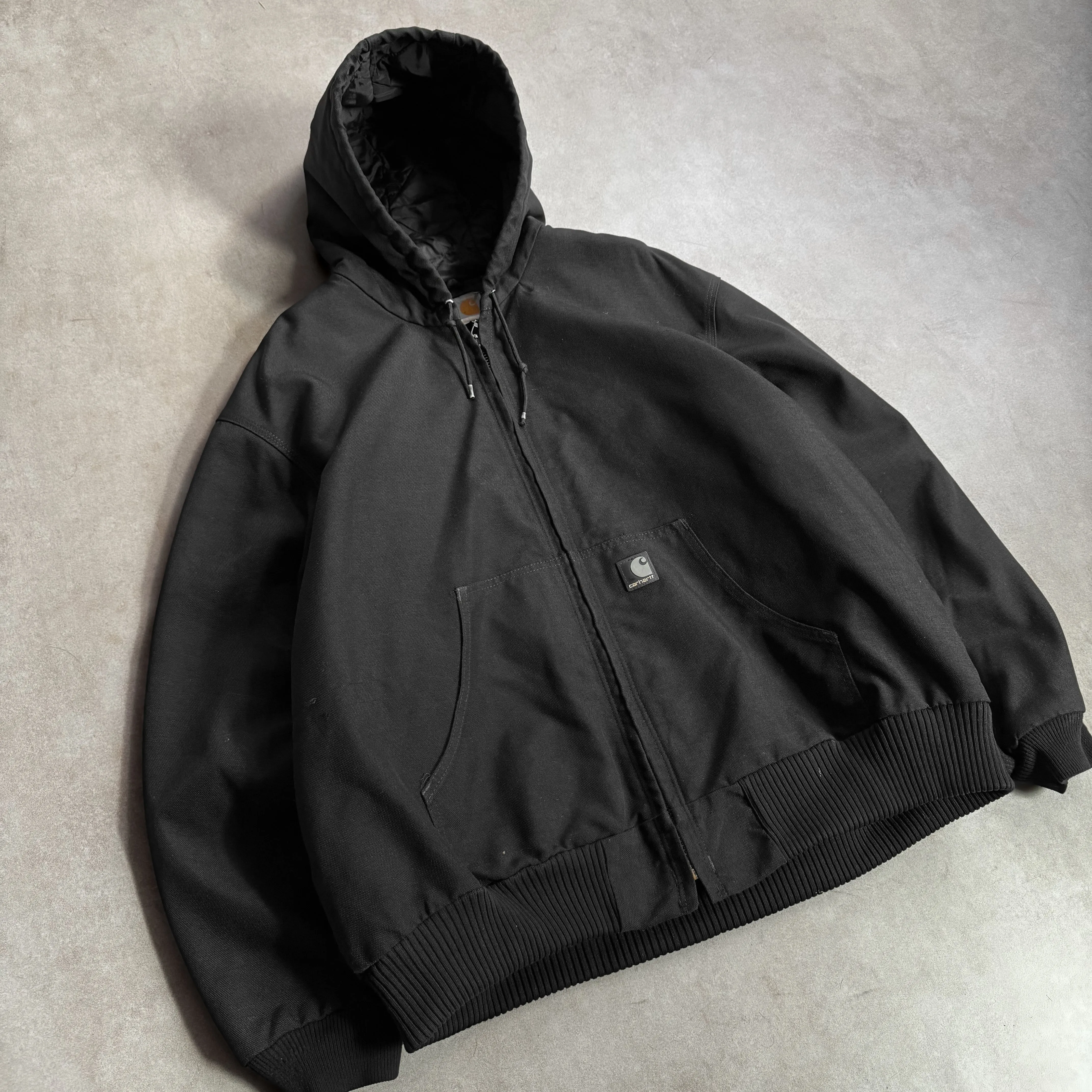 2000s Carhartt Black Active Hoodie - XL