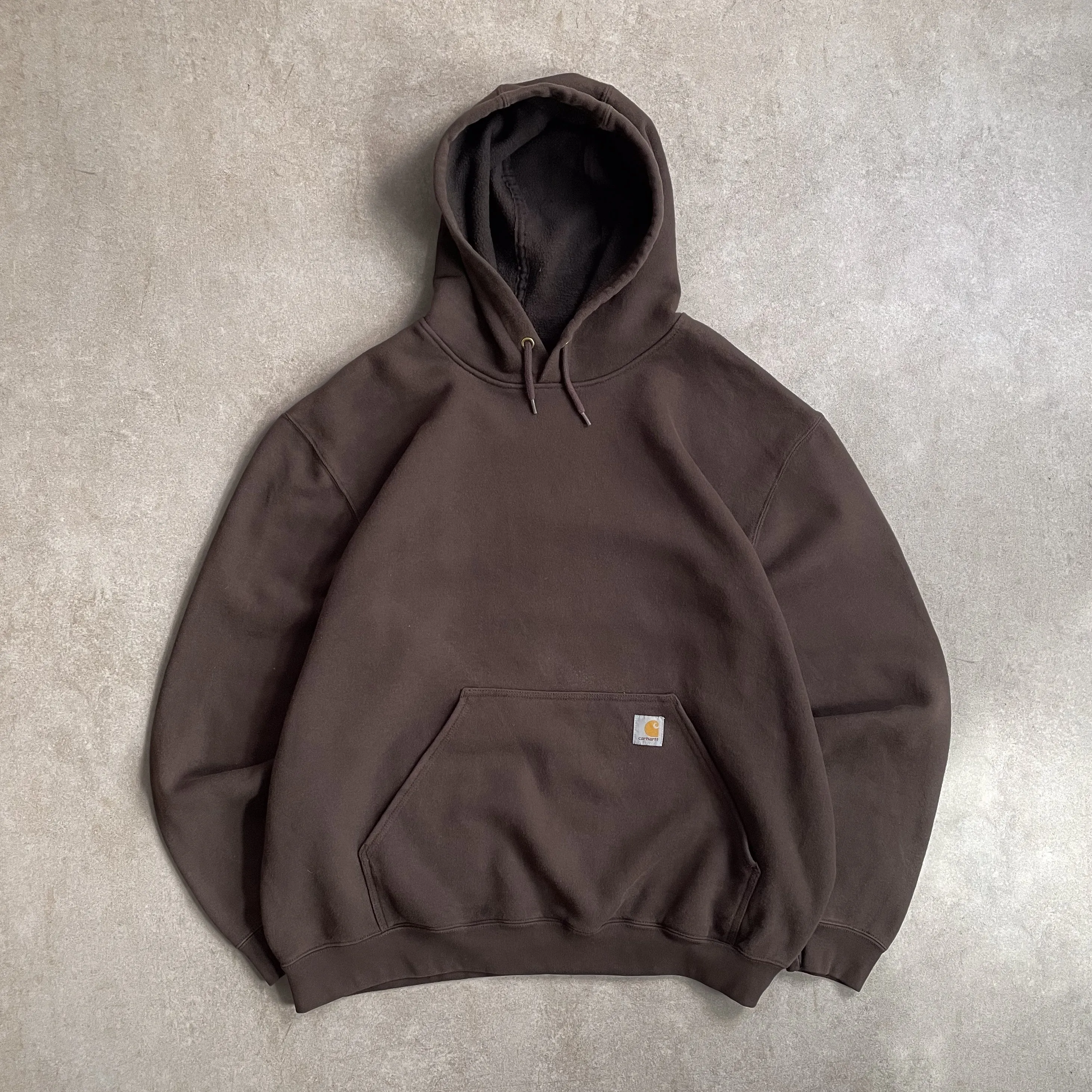 2000s Carhartt Brown Script Hoodie - 2XL