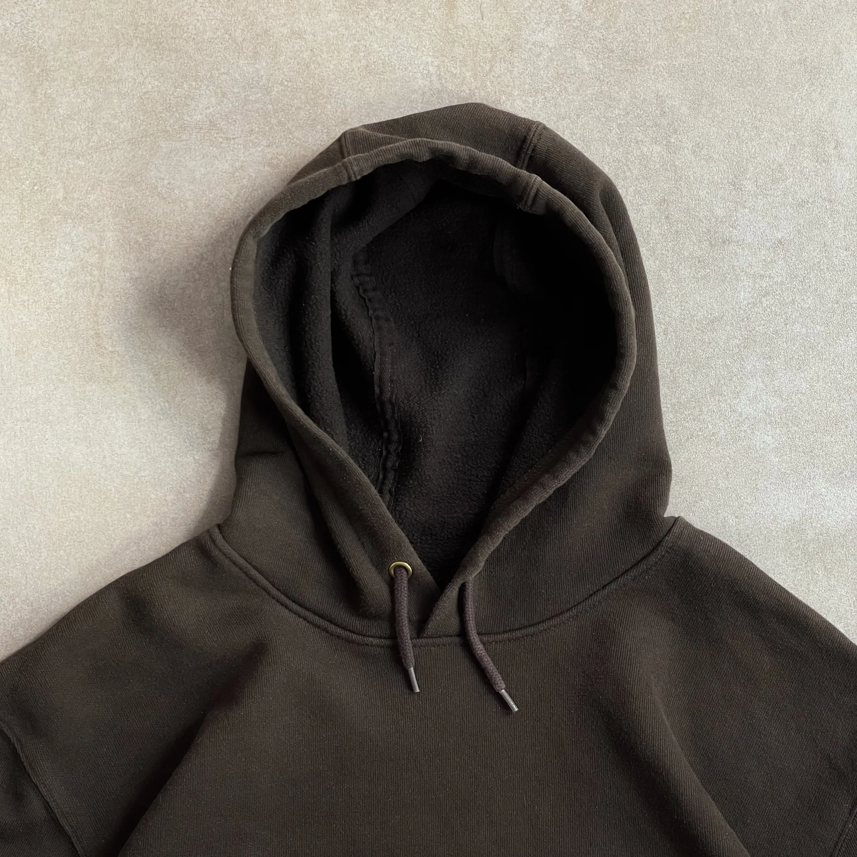 2000s Carhartt Brown Script Hoodie - 2XL