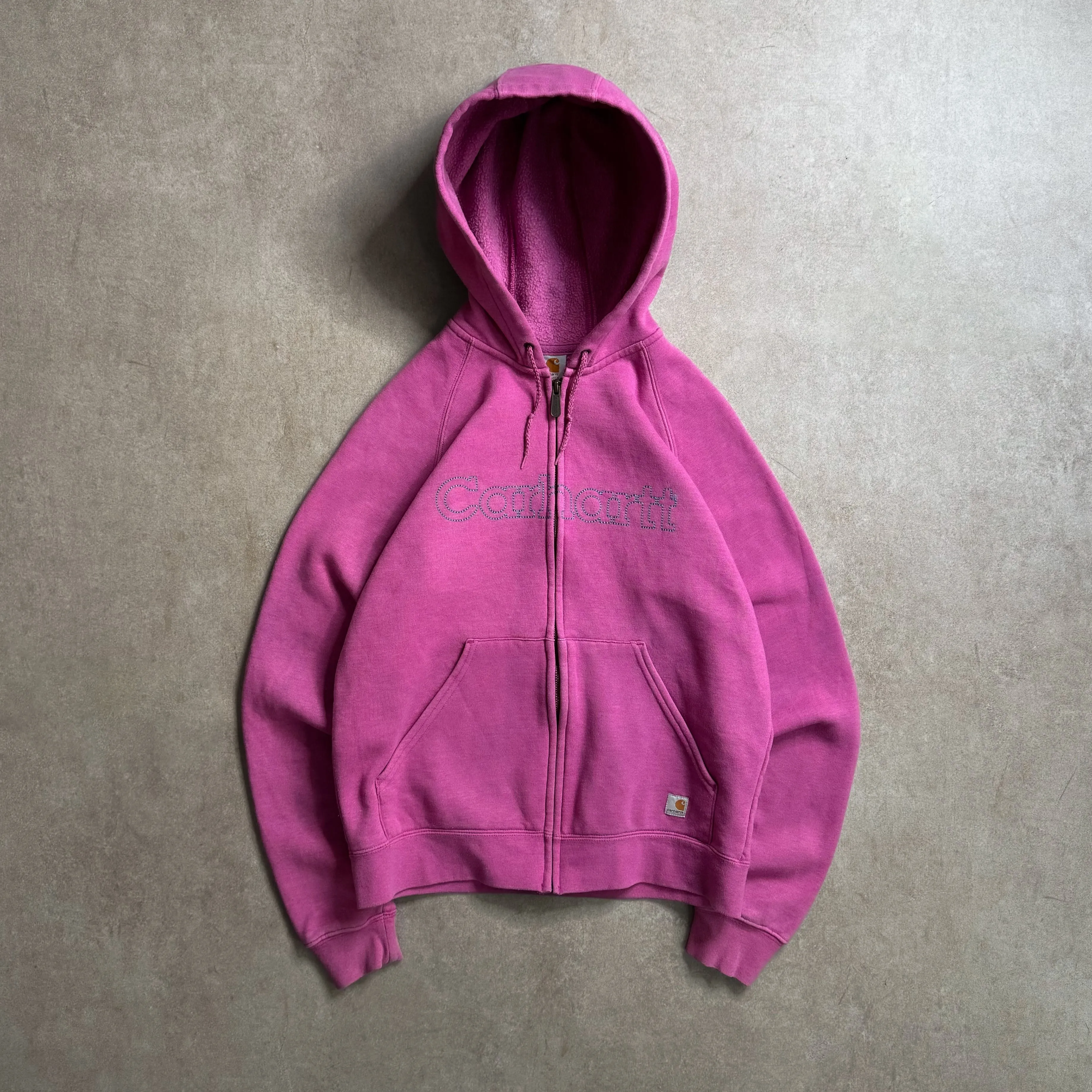 2000s Carhartt Pink Zip Hoodie - S