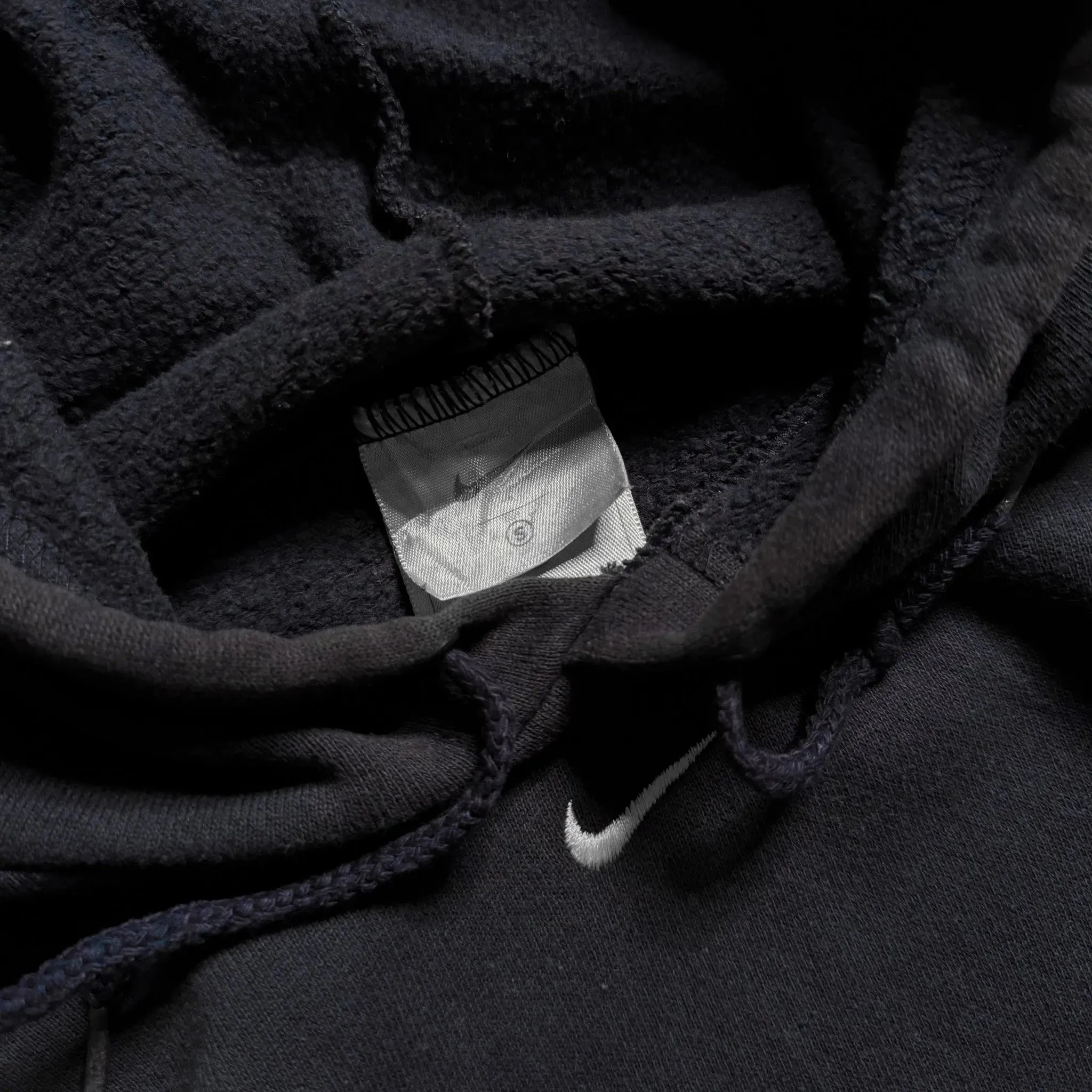 2000s Nike Center Swoosh Navy Hoodie - S