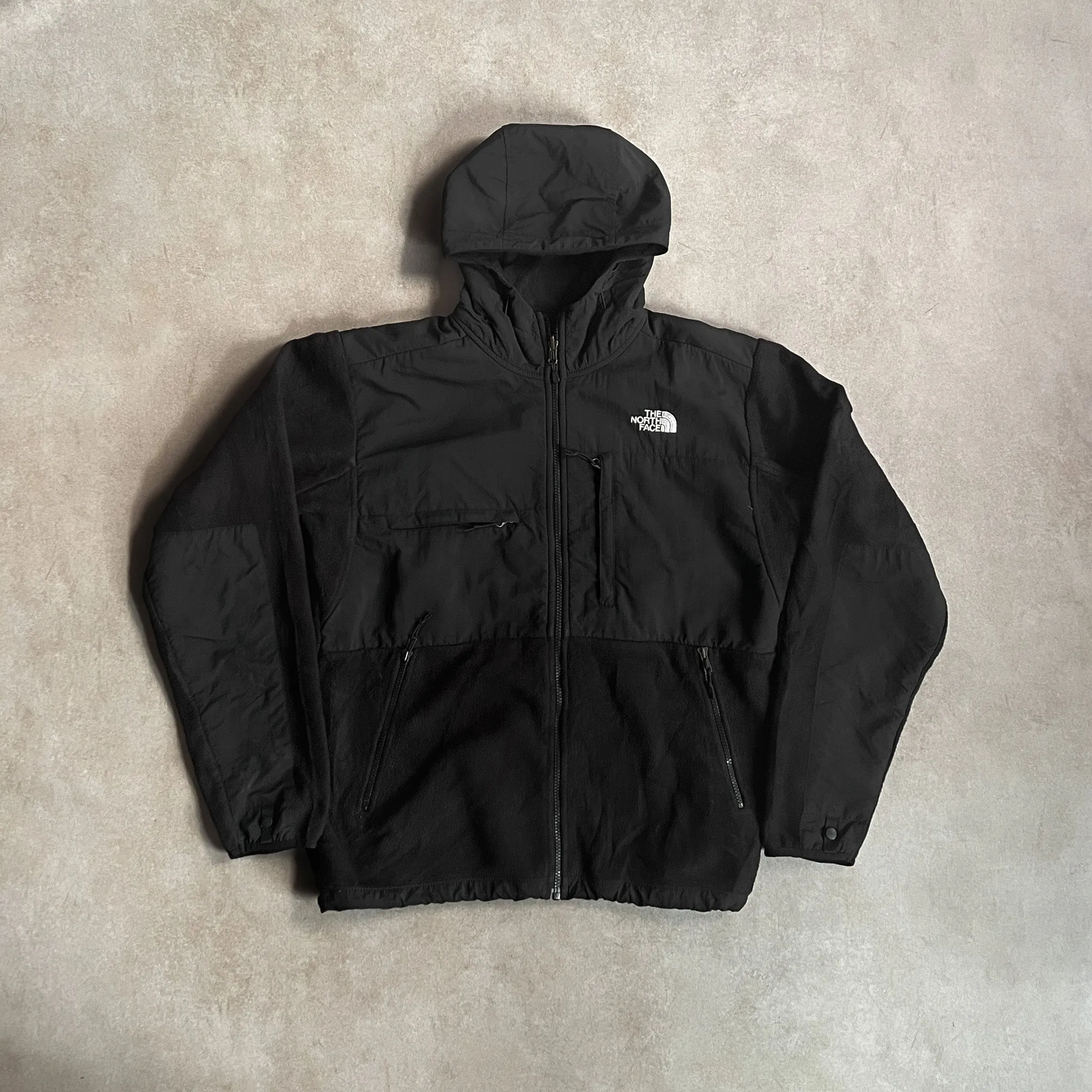 2000s The North Face Denali Black Hoodie Jacket - M