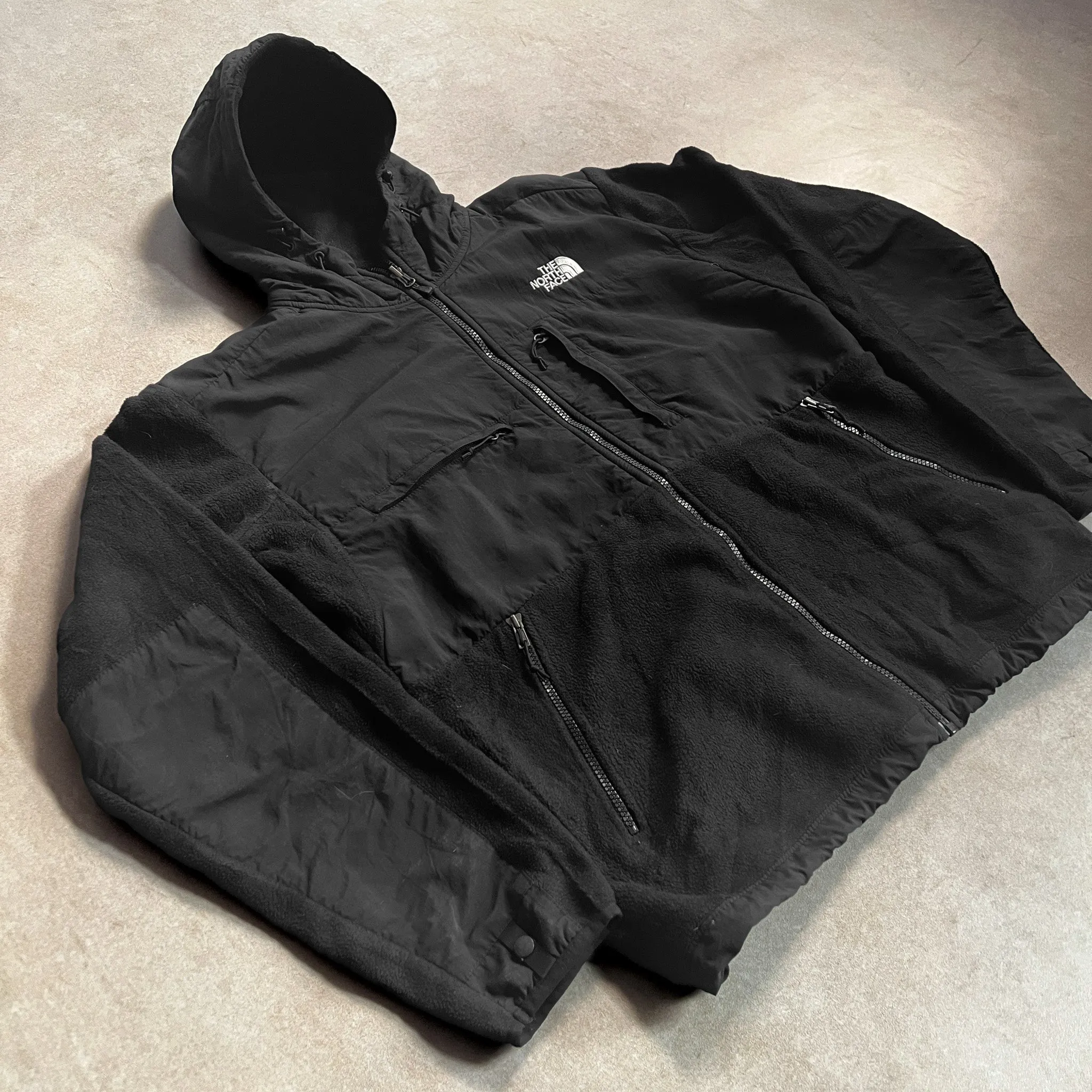 2000s The North Face Denali Black Hoodie Jacket - M