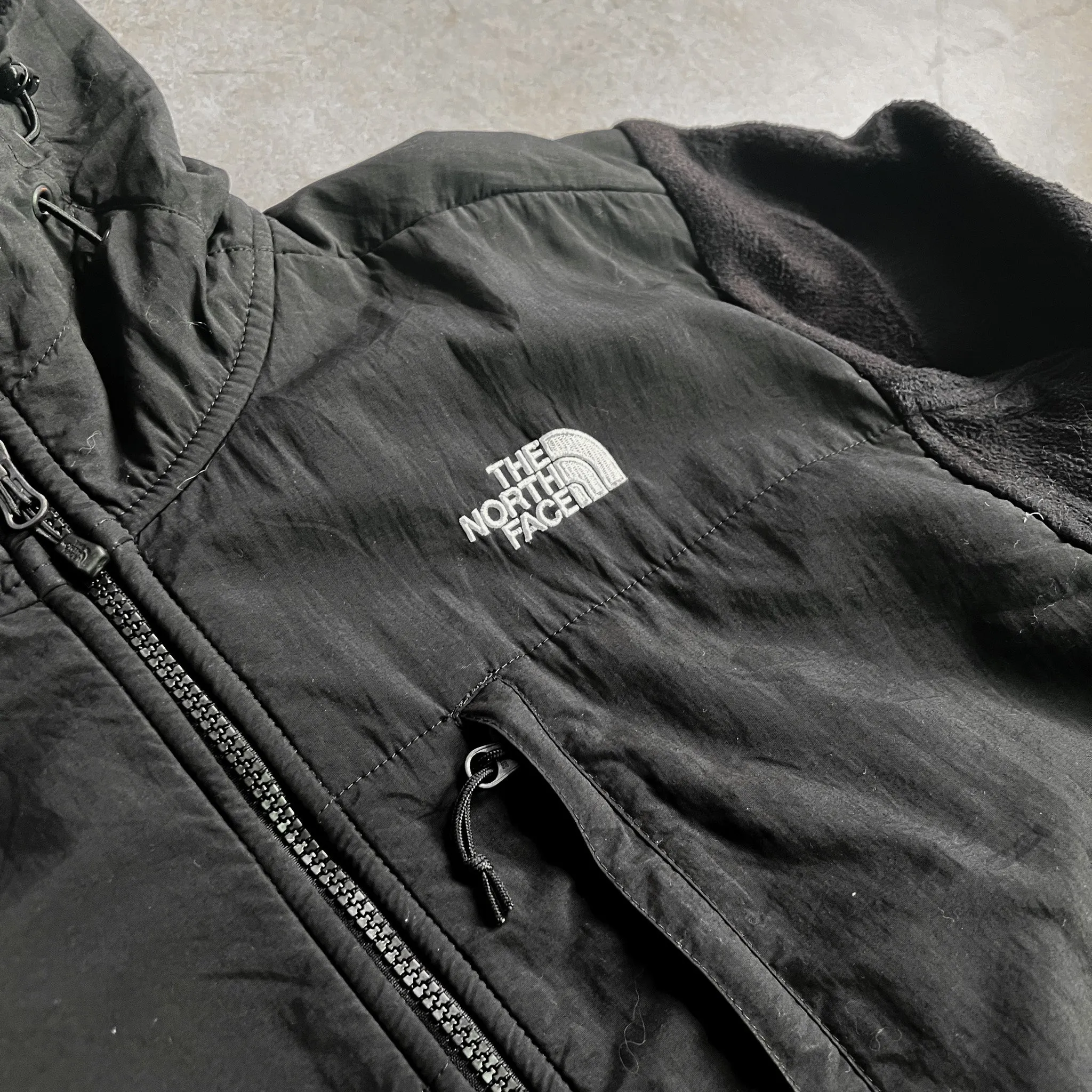 2000s The North Face Denali Black Hoodie Jacket - M