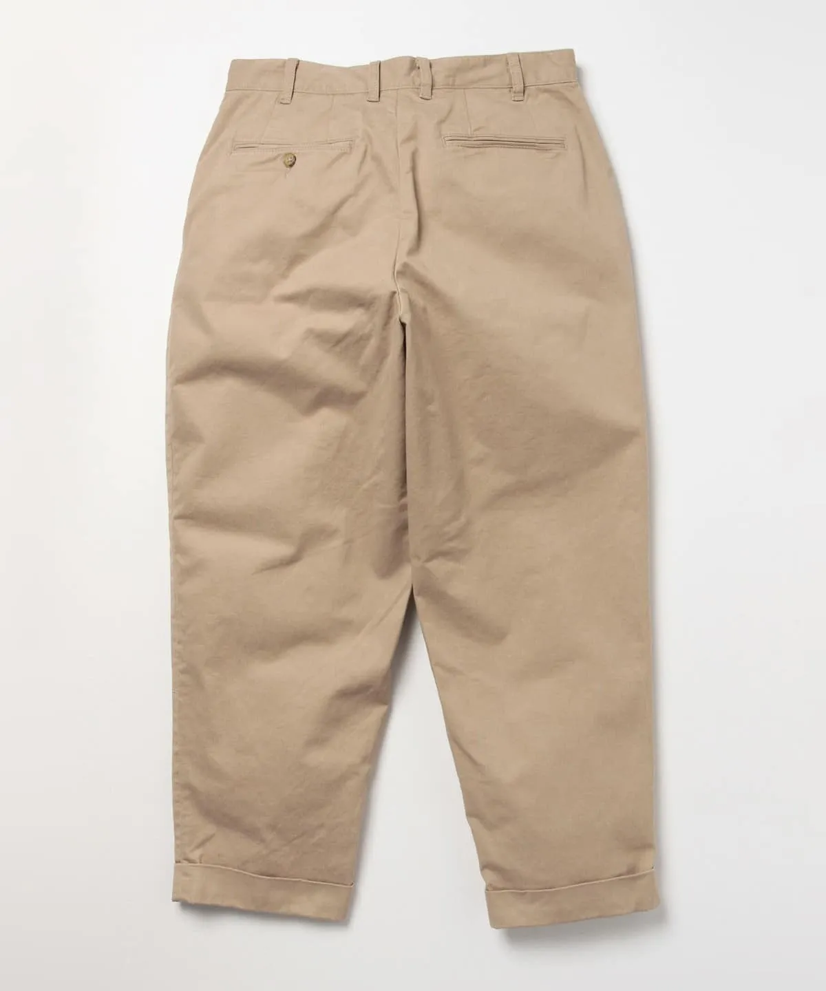 2Pleats Twill Pants - Khaki