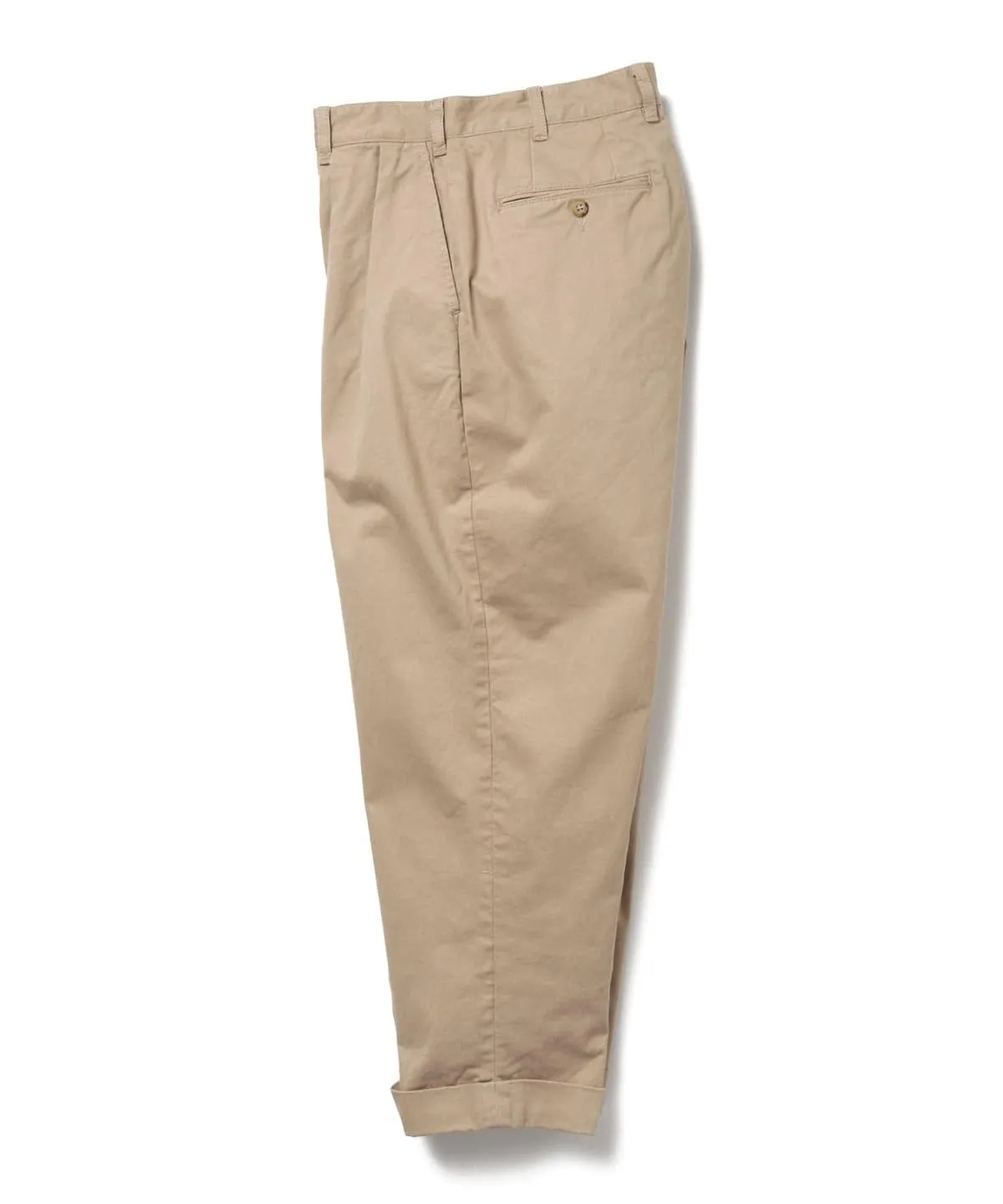 2Pleats Twill Pants - Khaki