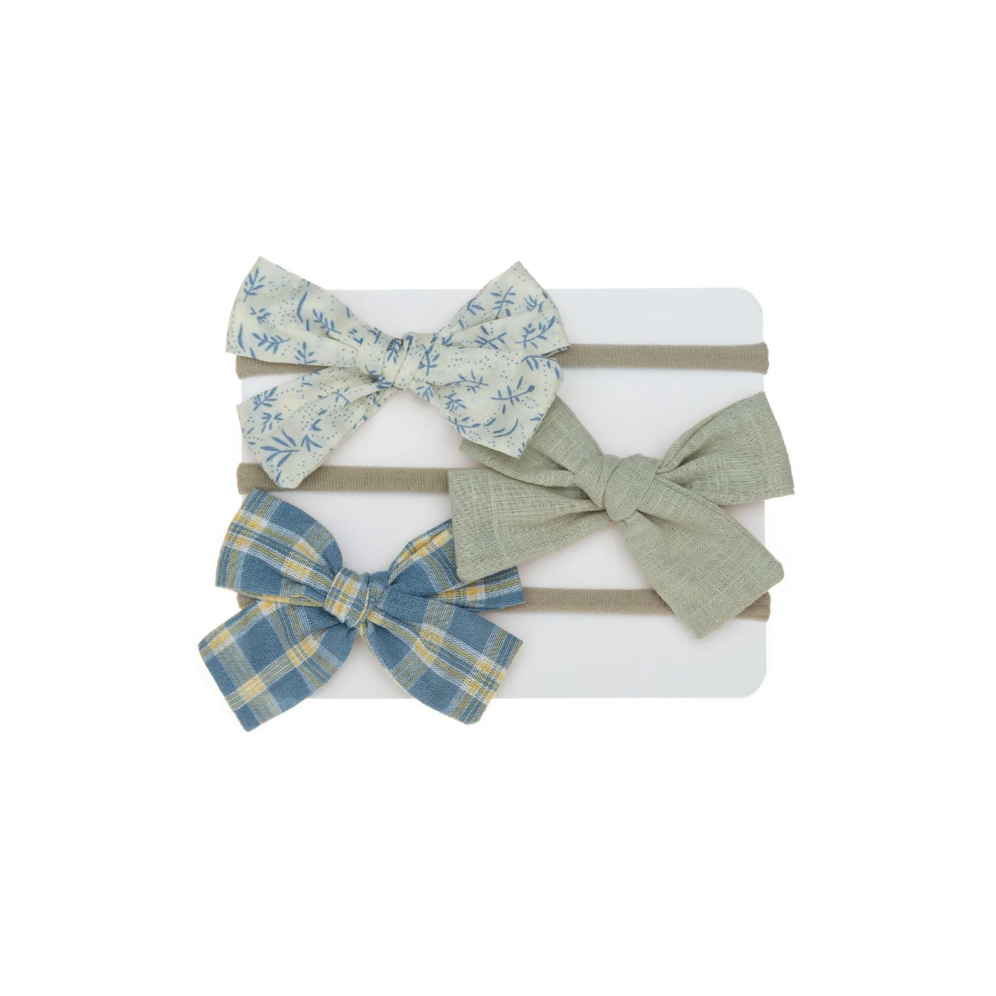 3 Small Baby Bows: 2 Plain & 1 Print/Pattern #4