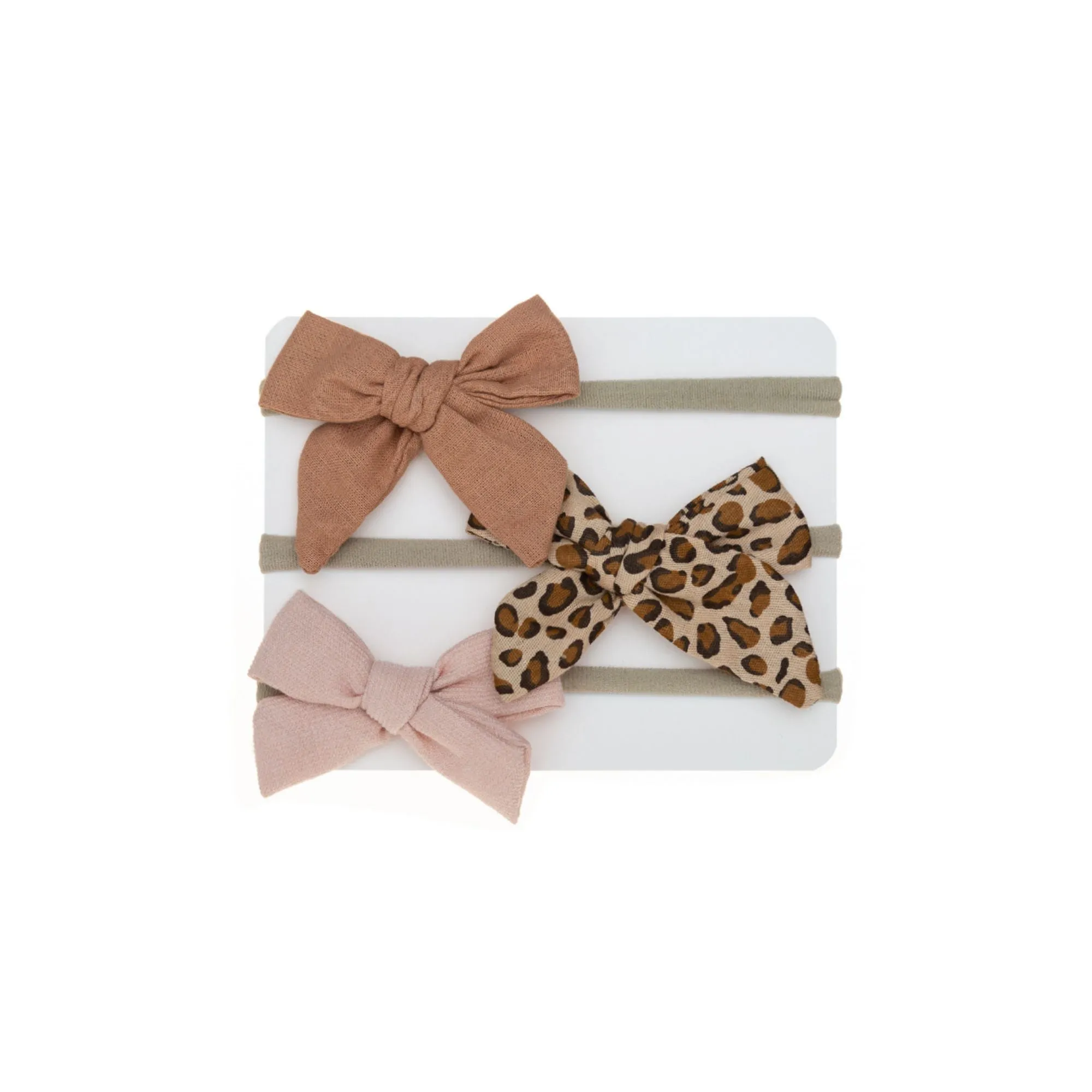 3 Small Baby Bows: 2 Plain & 1 Print/Pattern - #5