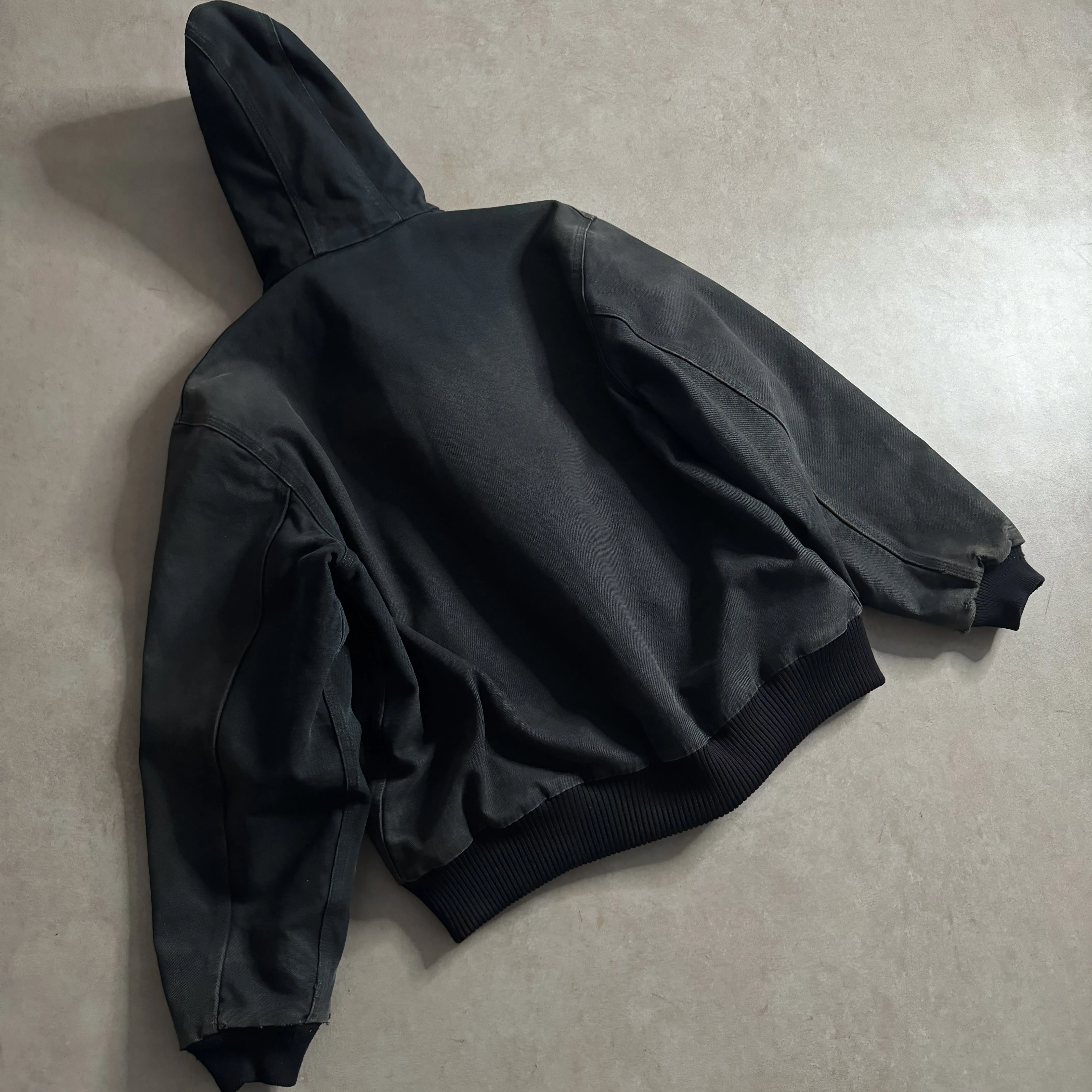 90s Carhartt Black Active Hoodie - L