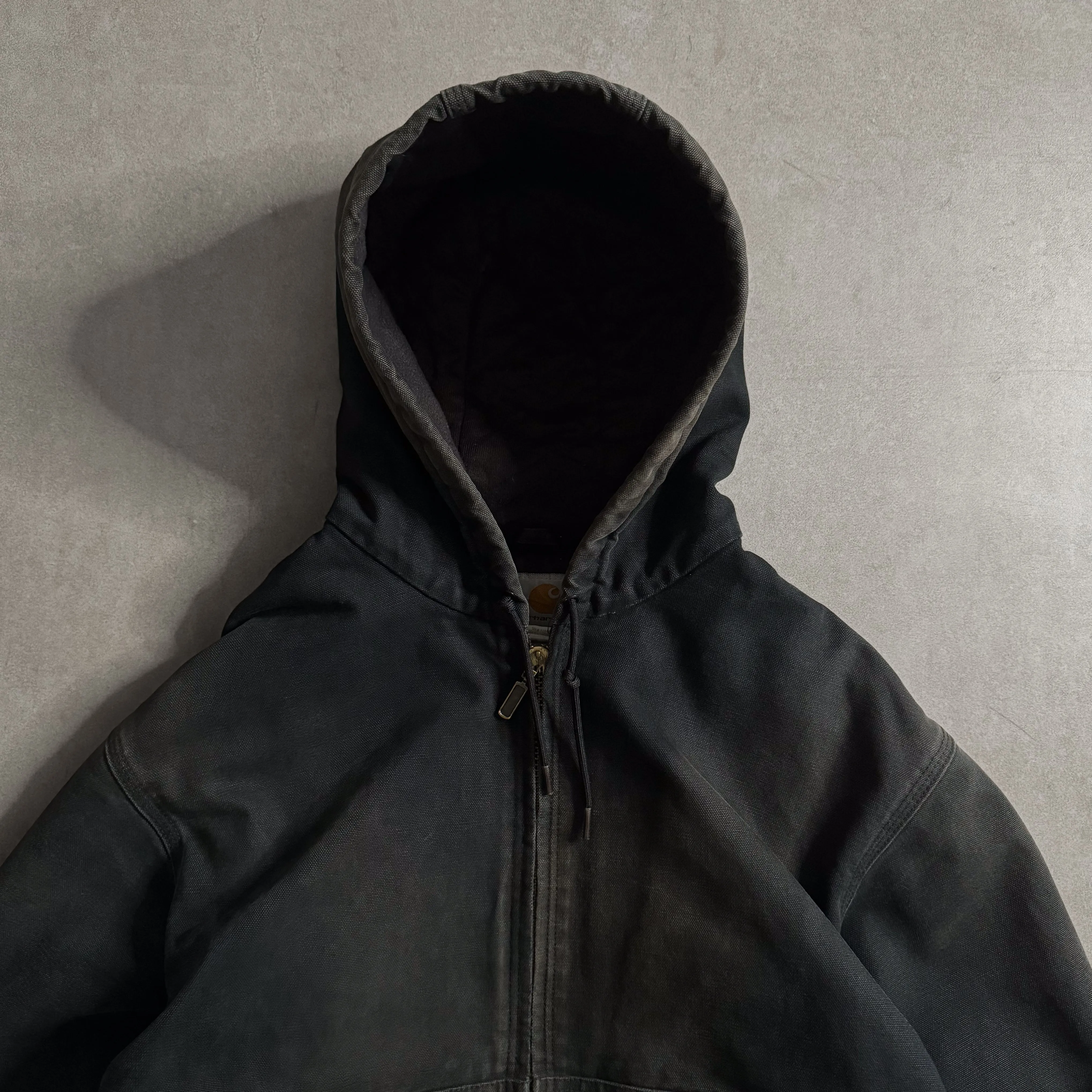 90s Carhartt Black Active Hoodie - L