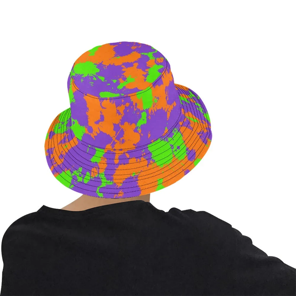 90s Kid Slime Splatter Bucket Hat - Green, Purple, Orange