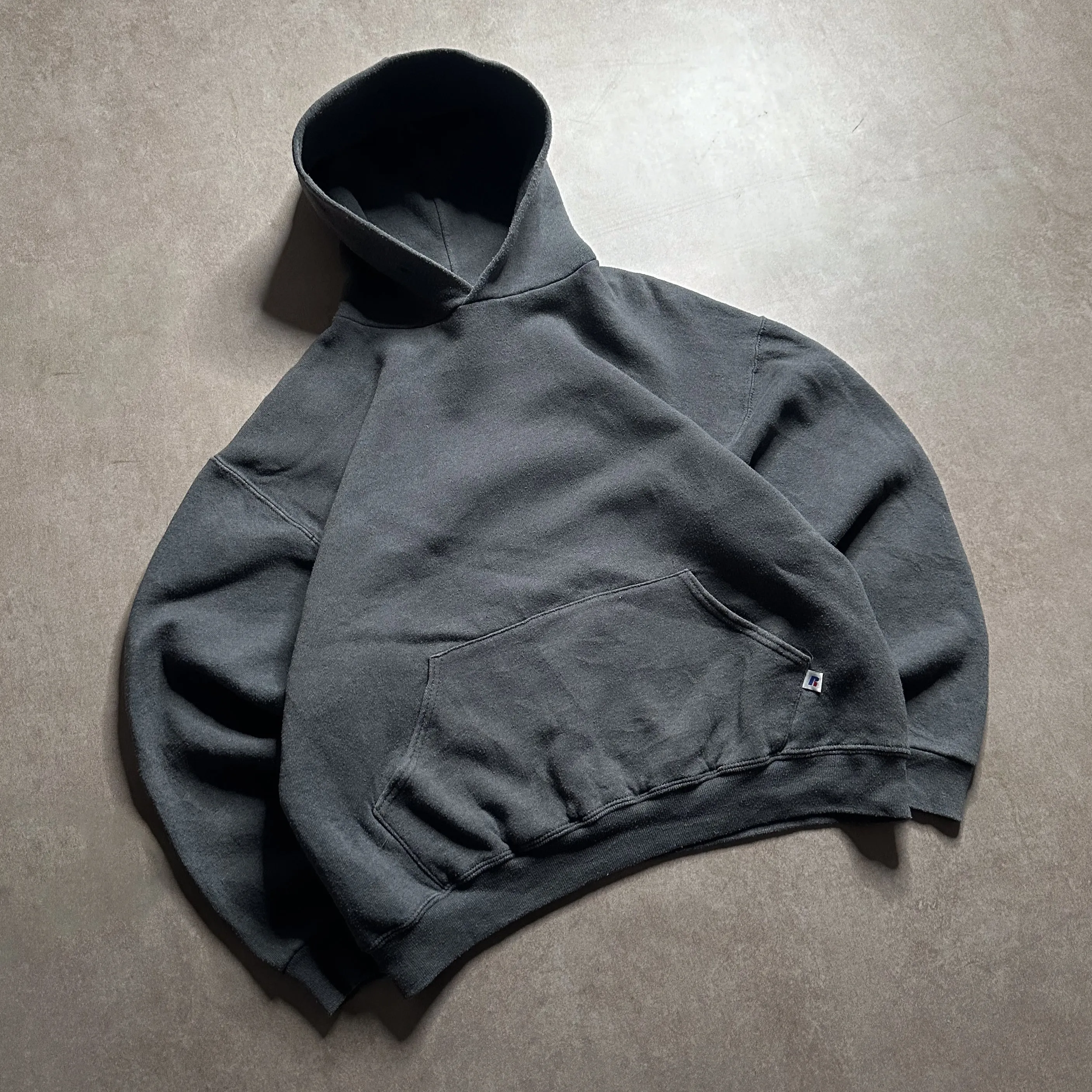 90s Russell Athletic Grey Hoodie - M