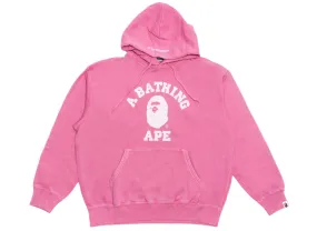 A Pink A Bathing Ape College Overdye Pullover Hoodie