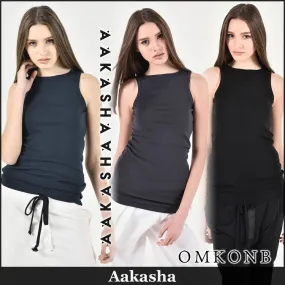 Aakasha Ribbed Plain Cotton Tanks and Camisoles