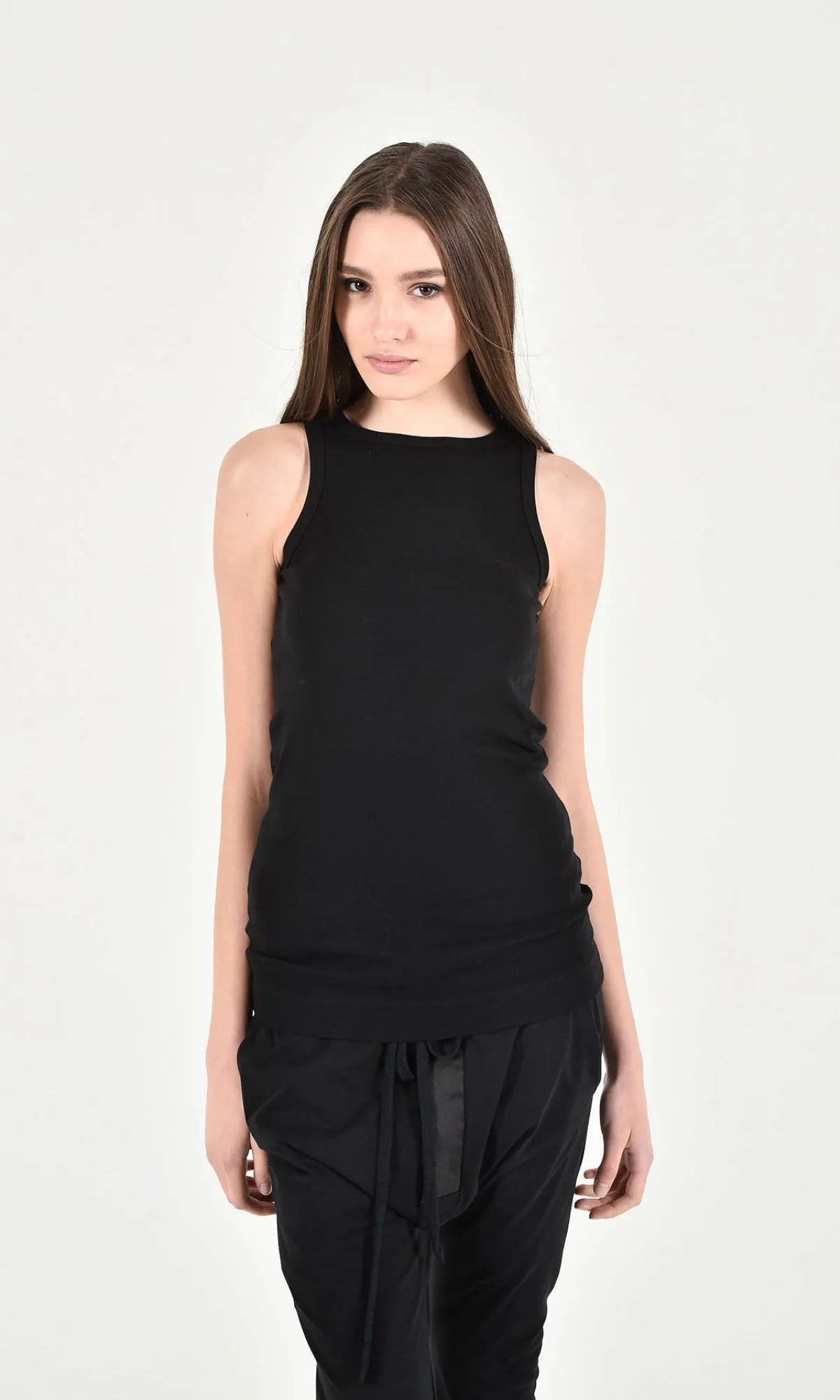 Aakasha Ribbed Plain Cotton Tanks and Camisoles