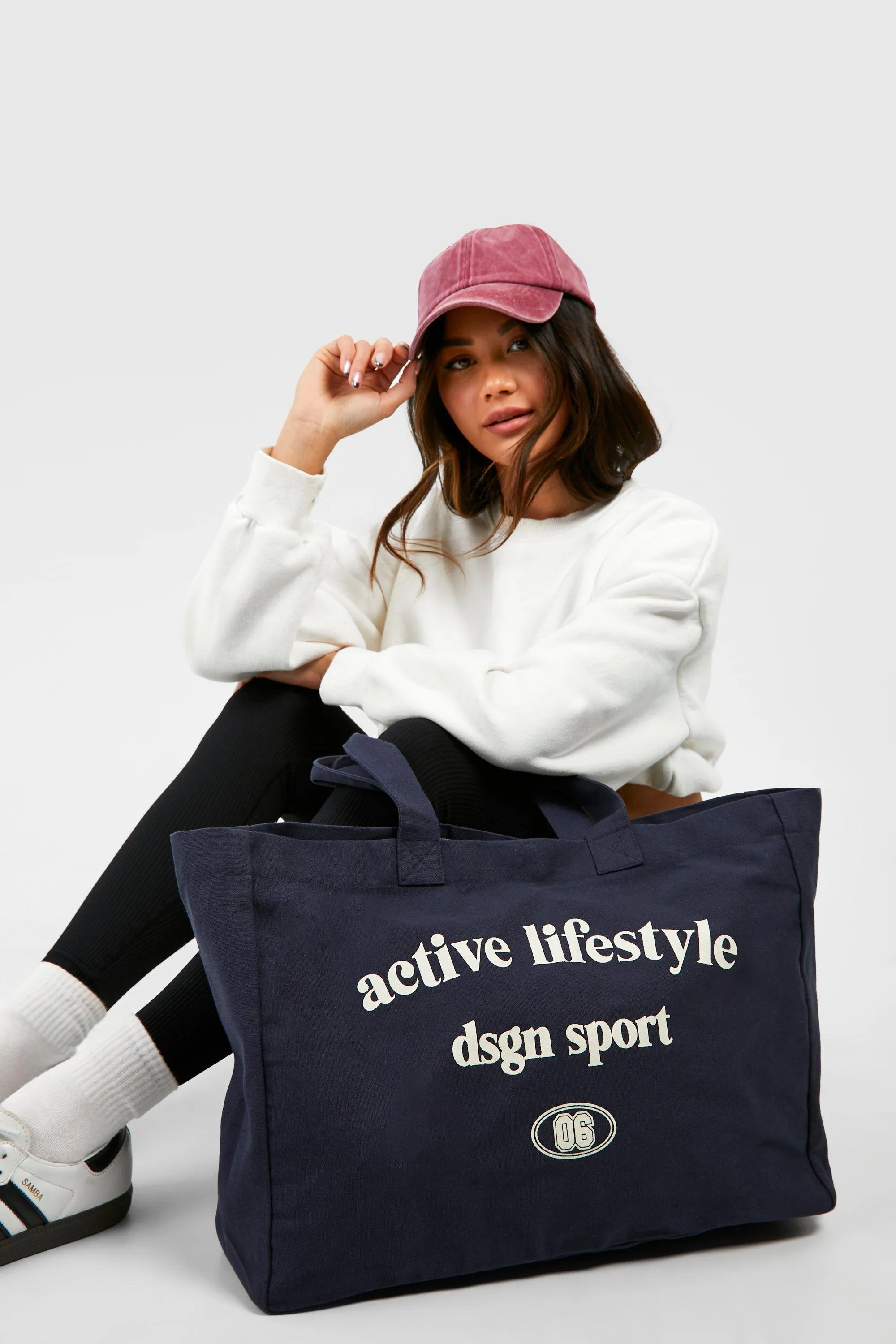 Active Lifestyle Oversized Canvas Tote Bag