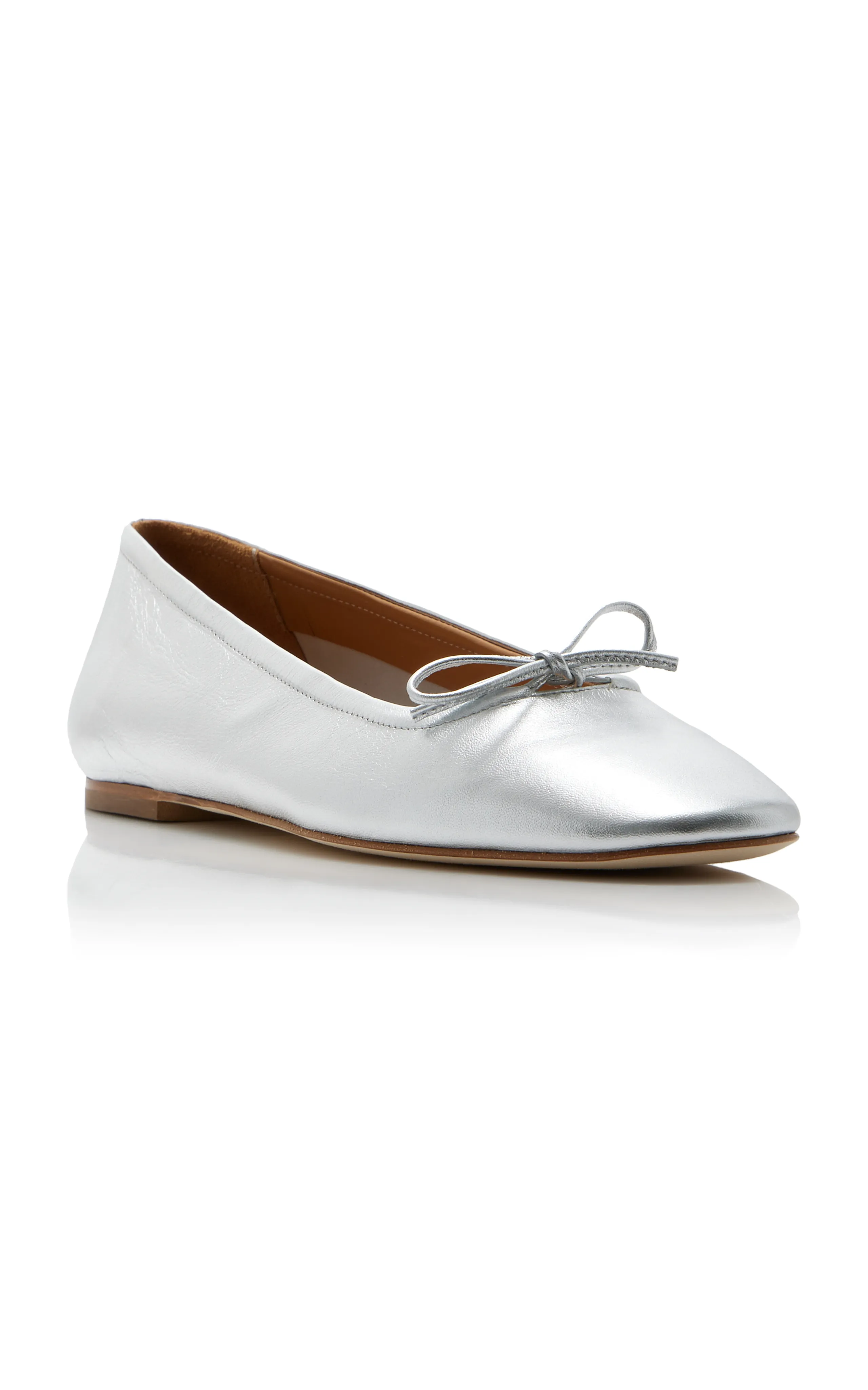 Aeyde Delfina Metallic Leather Flats