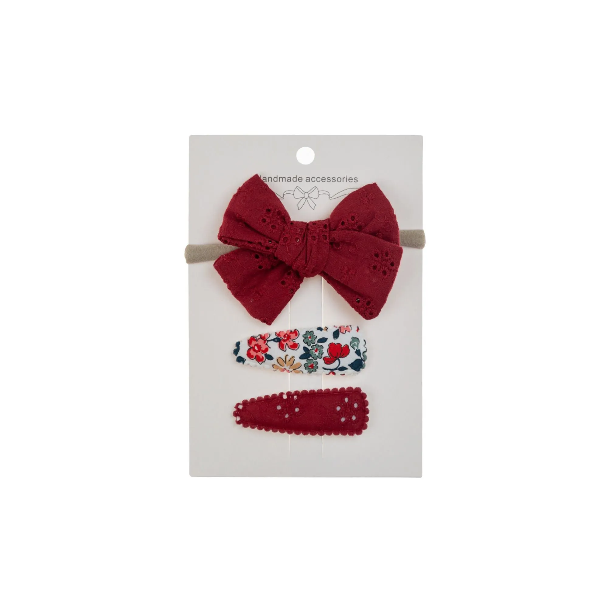 Ballerina Cherry Hair Clips and Bow Set