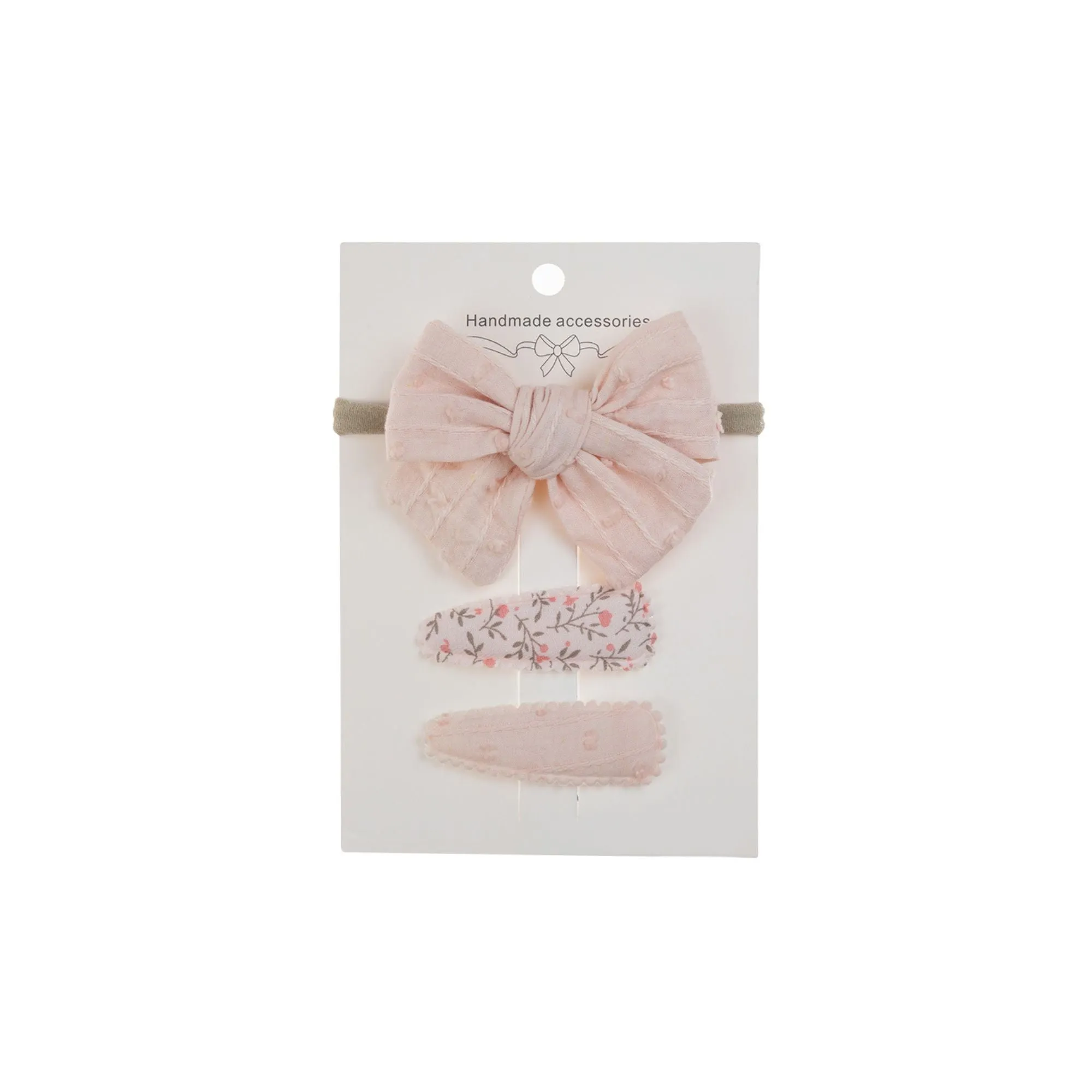 Ballerina Hair Clips & Bow Set in Fairy Floss