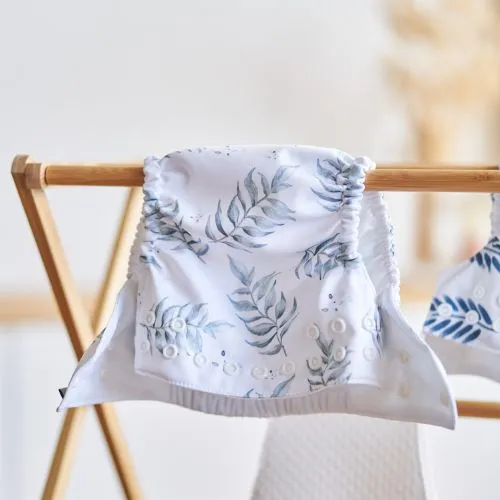 Bamboo Leaf Print Baby Pants | Fresh Green Design