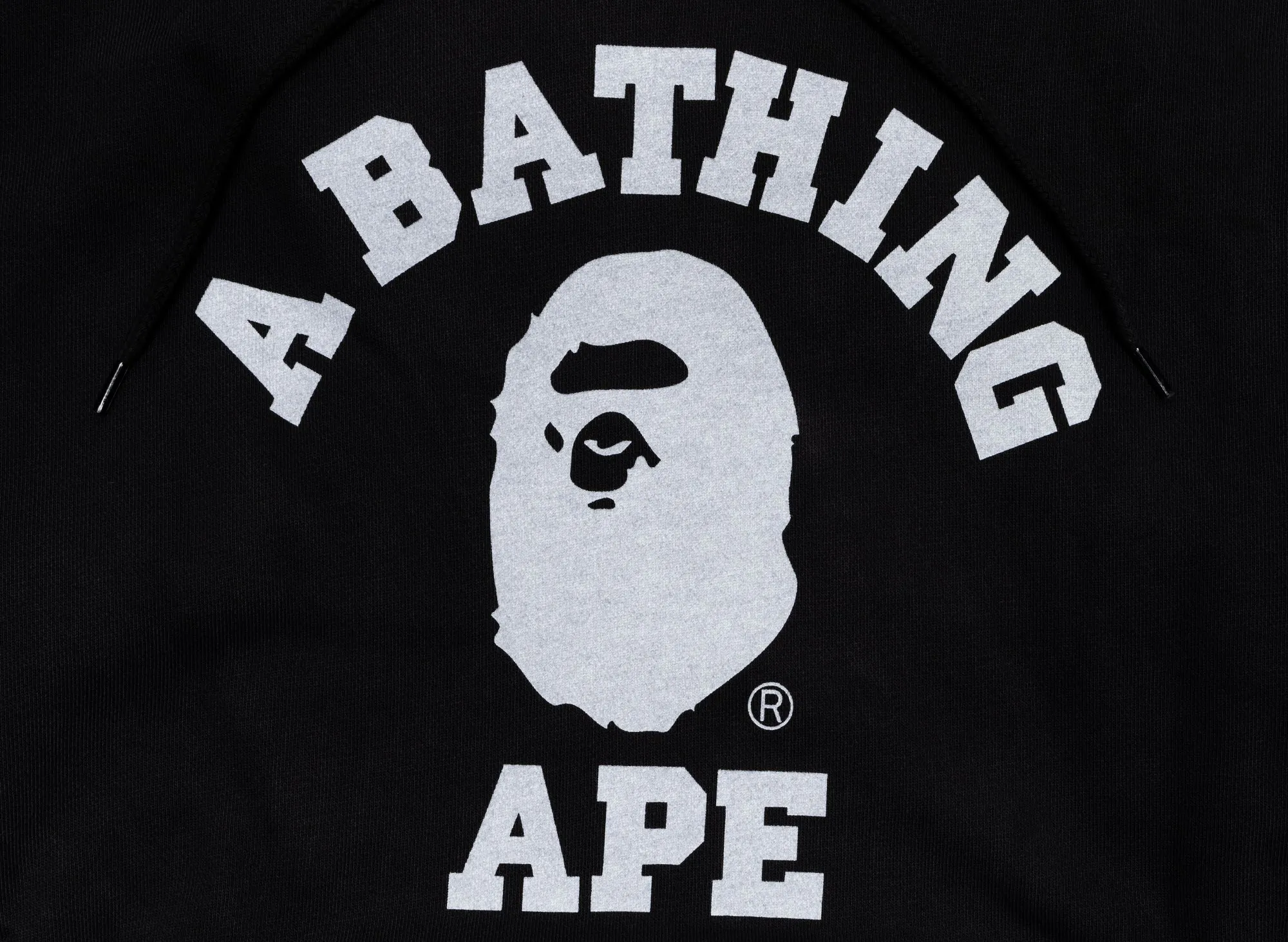 Bape Black Overdye College Pullover Hoodie