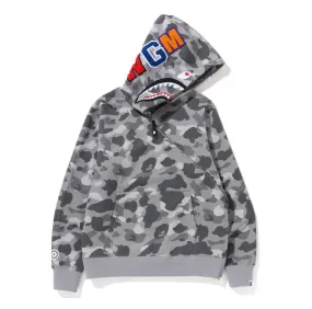 Bape grey honeycomb camo shark full zip hoodie