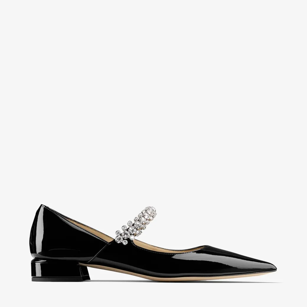 Bing Pump Flat Black Patent Leather Flats