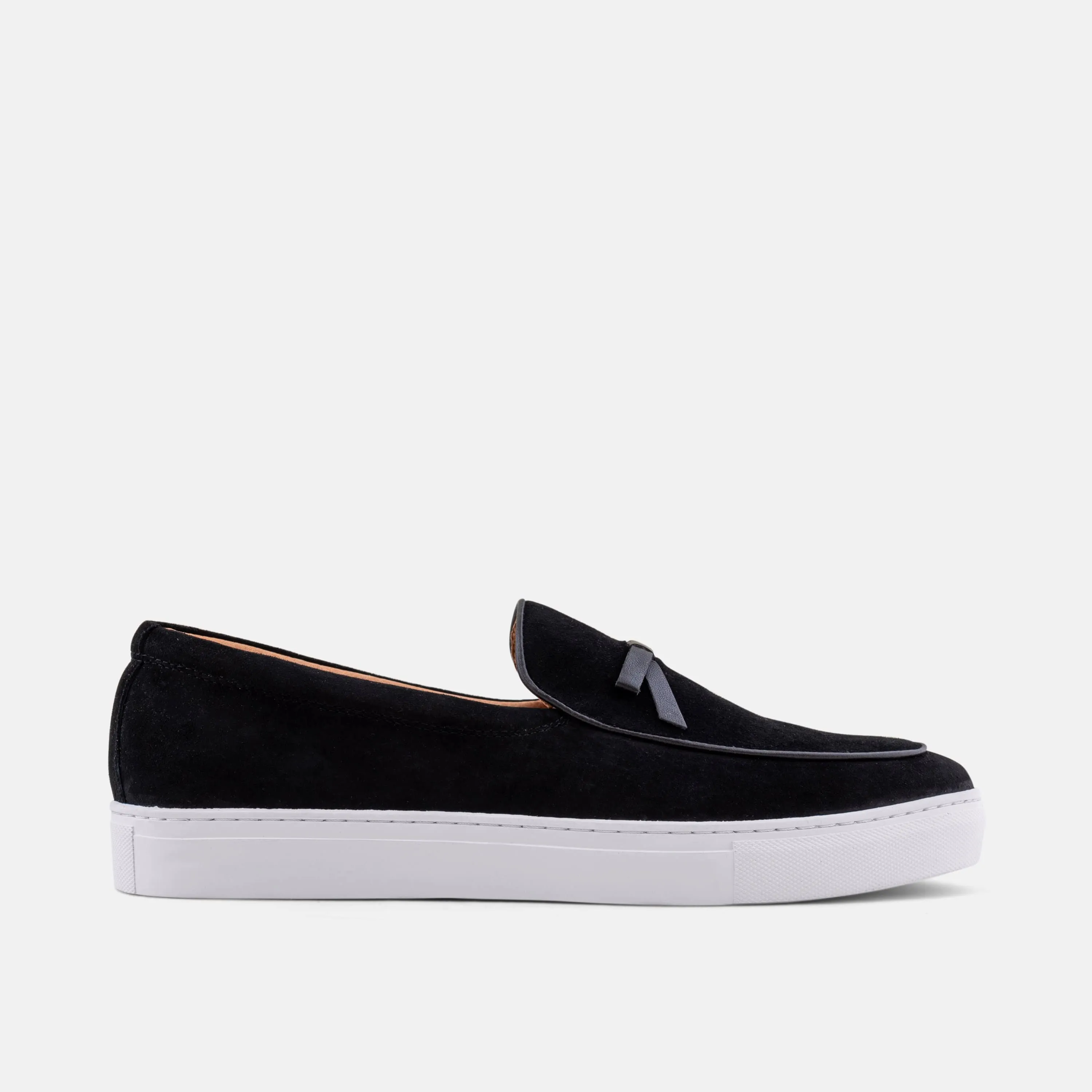 Black Suede Belgian Loafer Sneakers