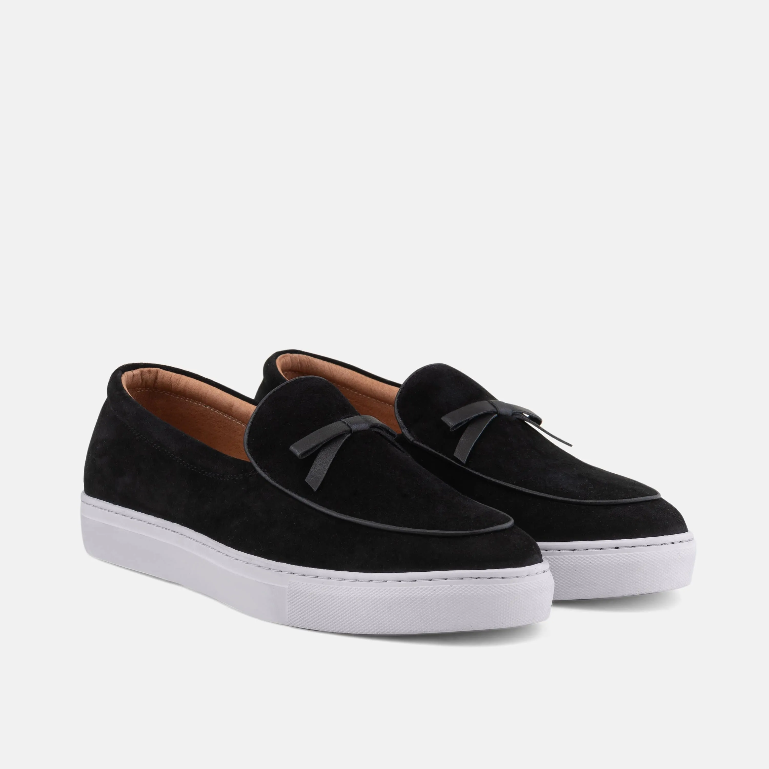 Black Suede Belgian Loafer Sneakers