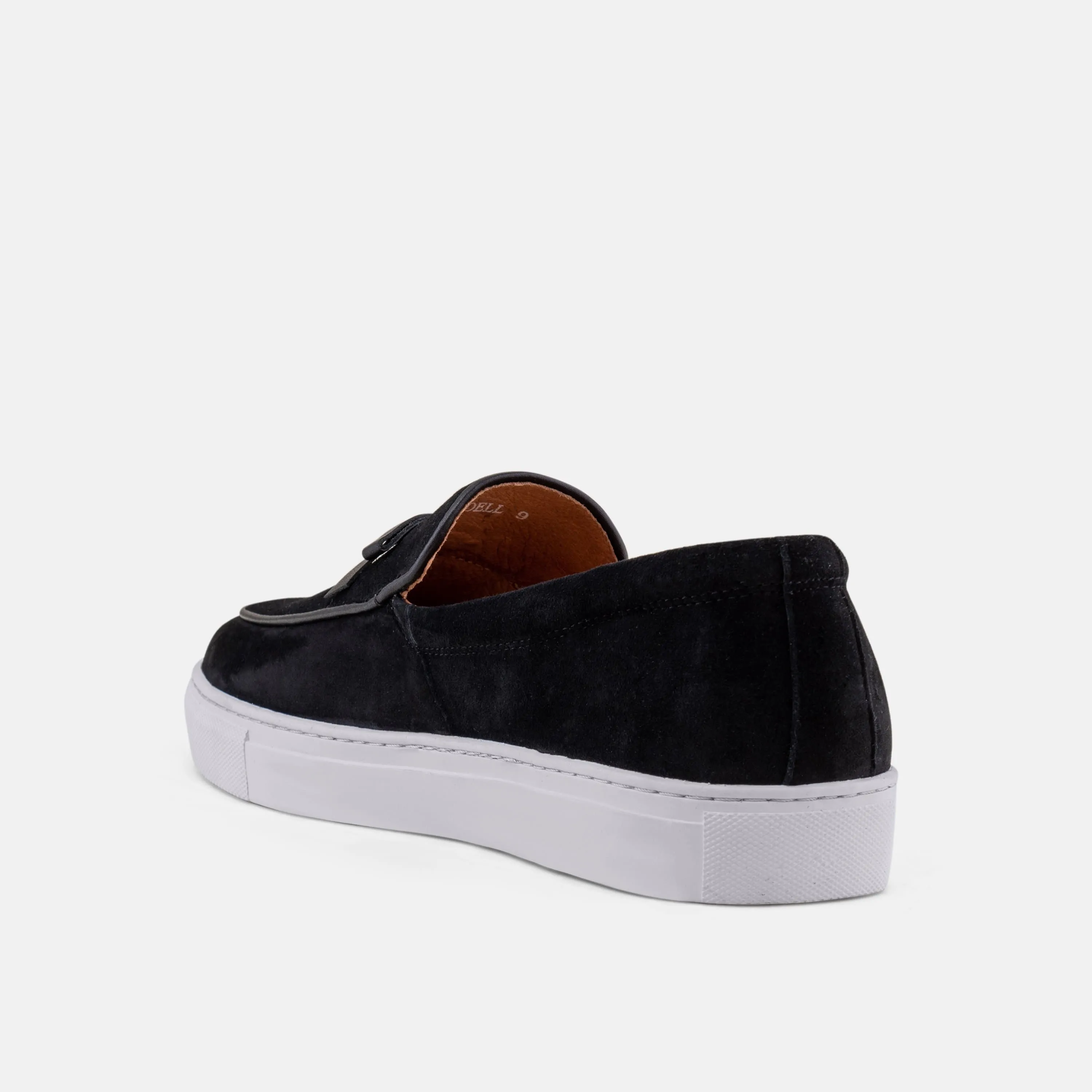 Black Suede Belgian Loafer Sneakers