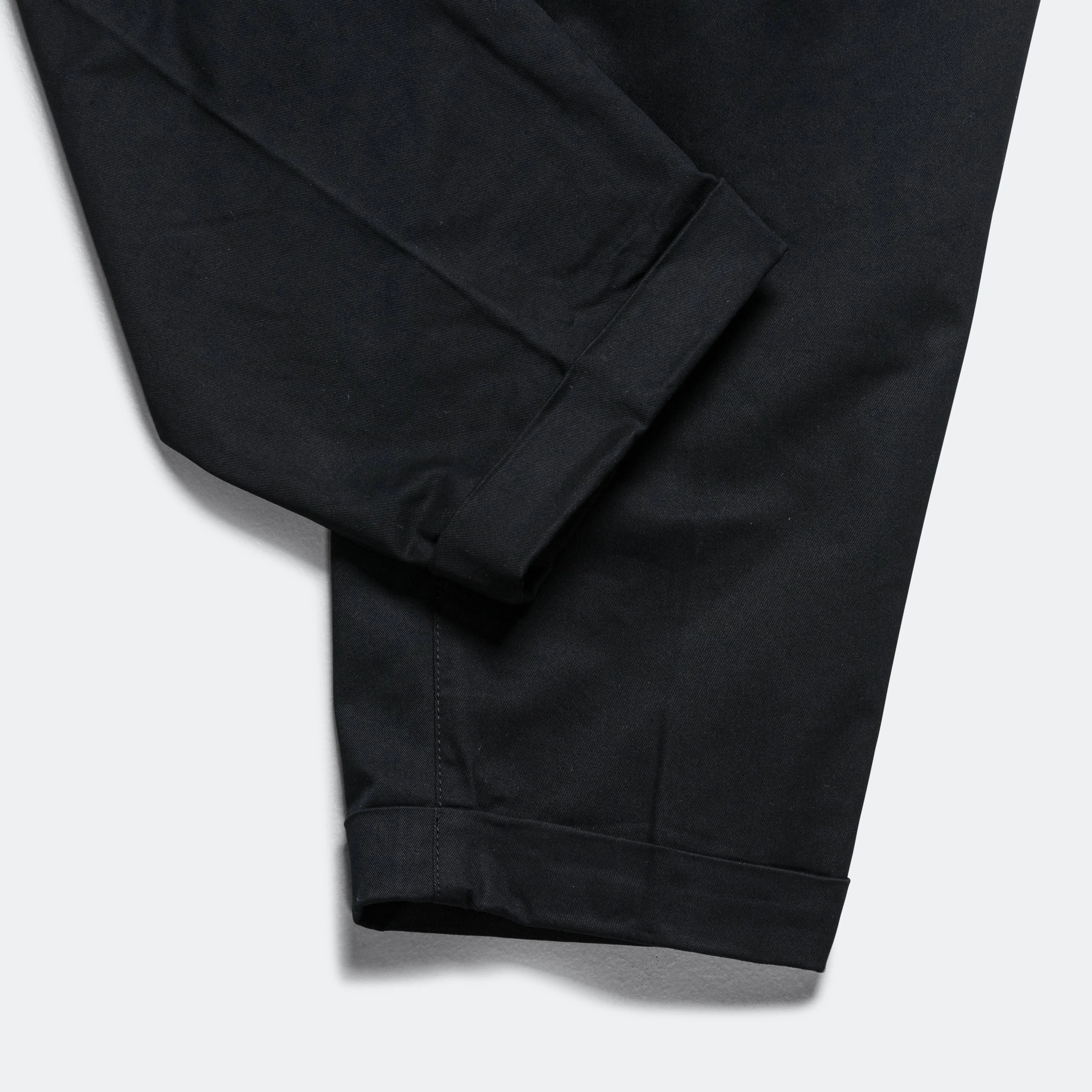 Black Twill Pants with 2 Pleats