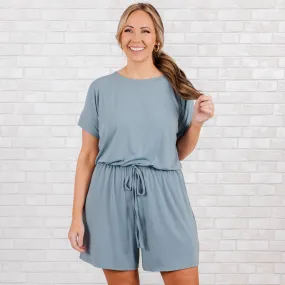 Blue Grey In A Hurry Romper