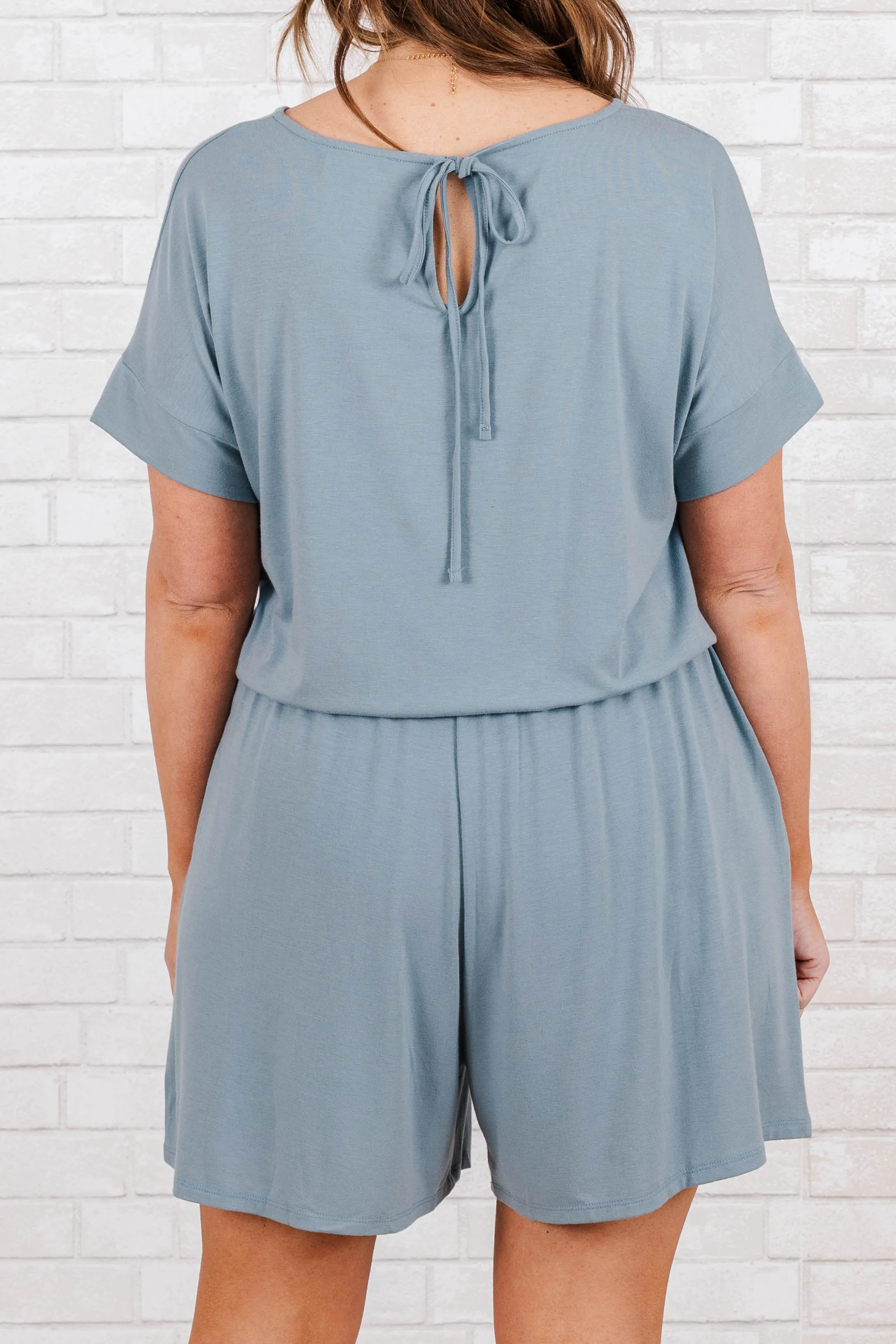 Blue Grey In A Hurry Romper