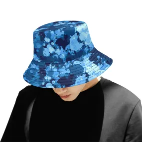 Blue Paint Splatter Camo Hat