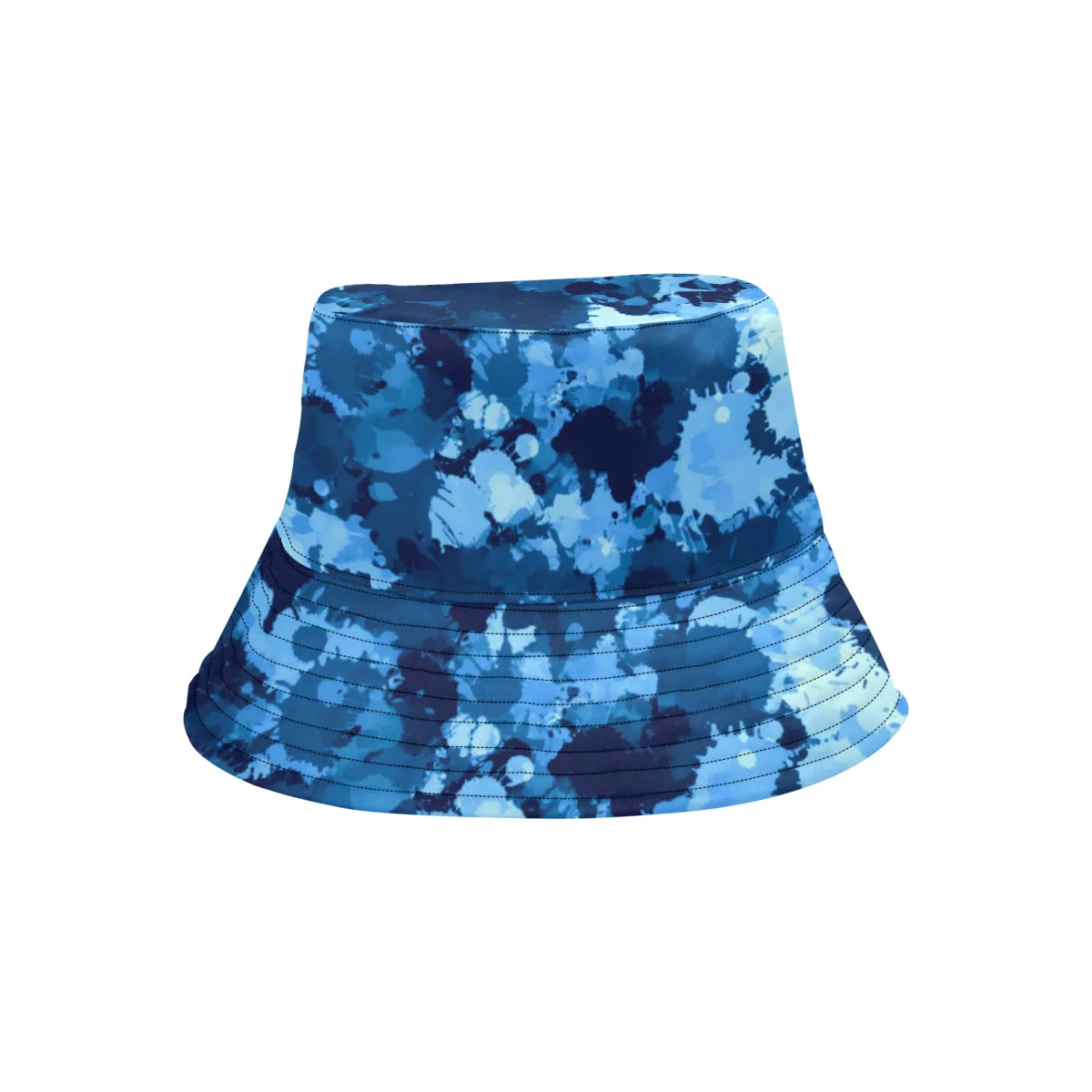 Blue Paint Splatter Camo Hat