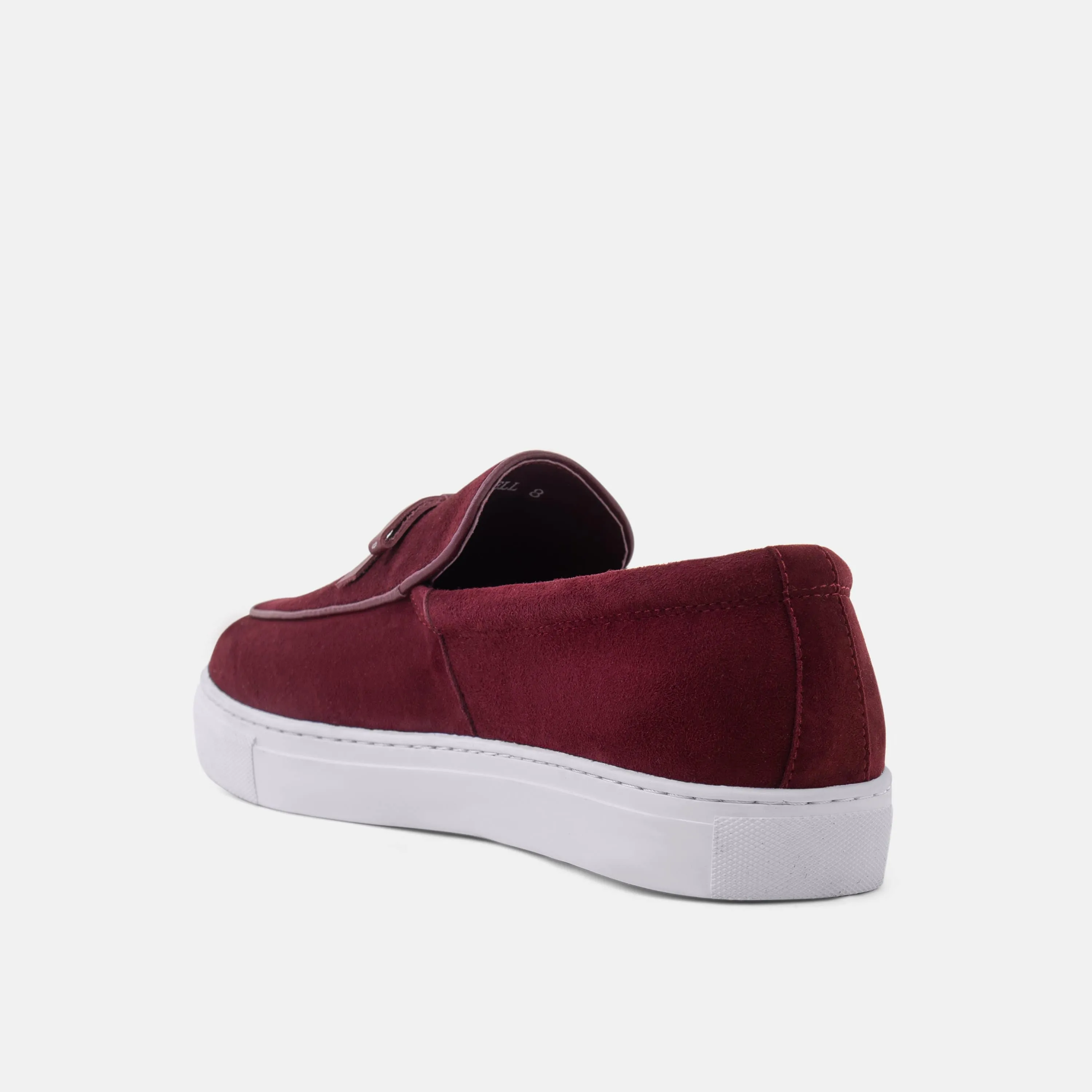 Burgundy Suede Belgian Loafer Sneakers