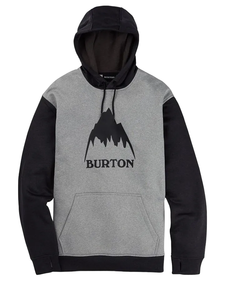 Burton Men's Gray Heather/True Black Oak Pullover Hoodie