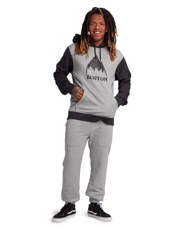 Burton Men's Gray Heather/True Black Oak Pullover Hoodie