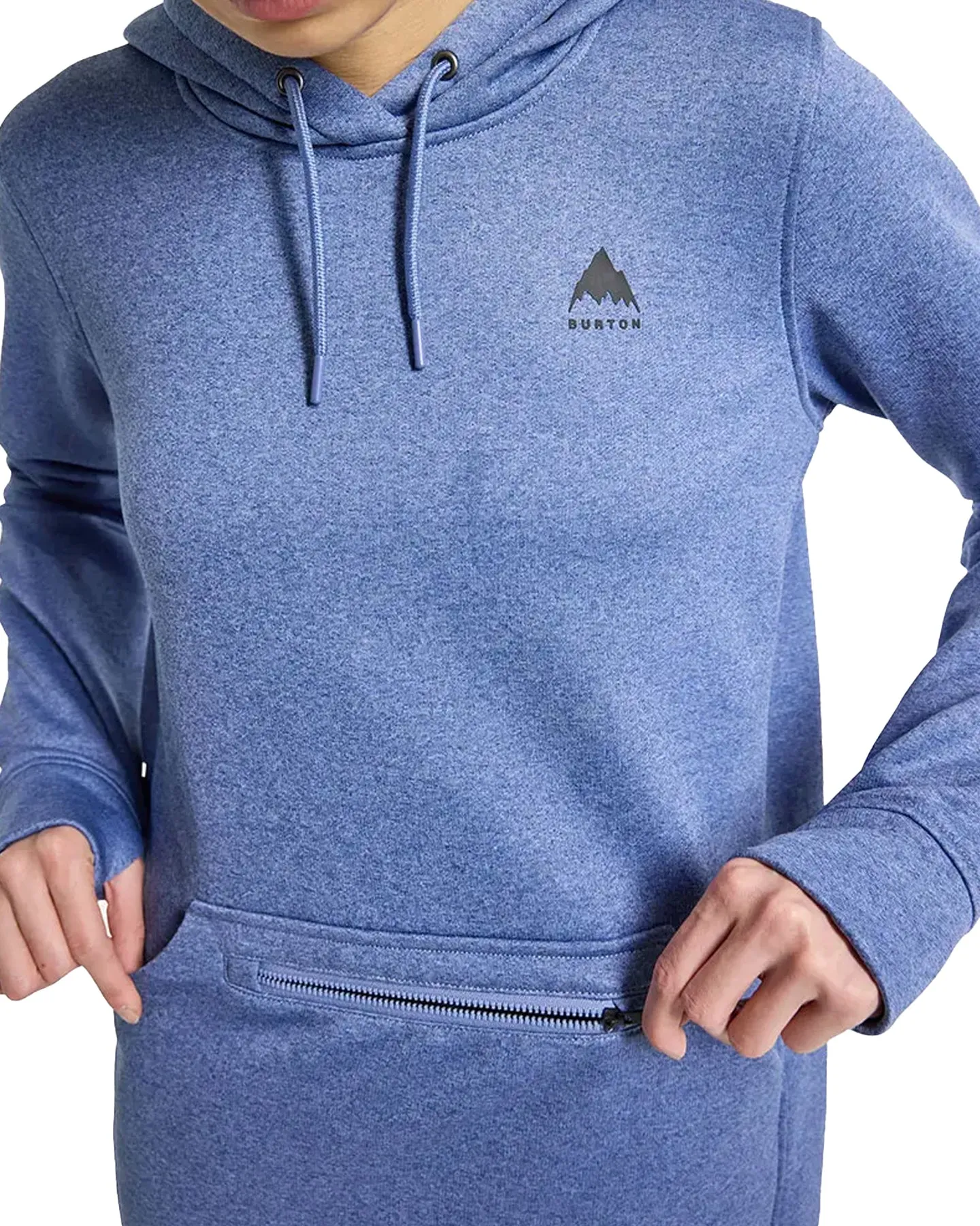 Burton Women's Long Pullover Hoodie - Slate Blue Heather