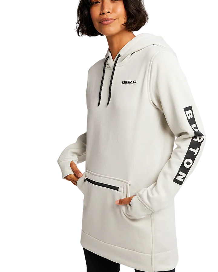 Burton Women's Oak Hoodie, Stout White Heather